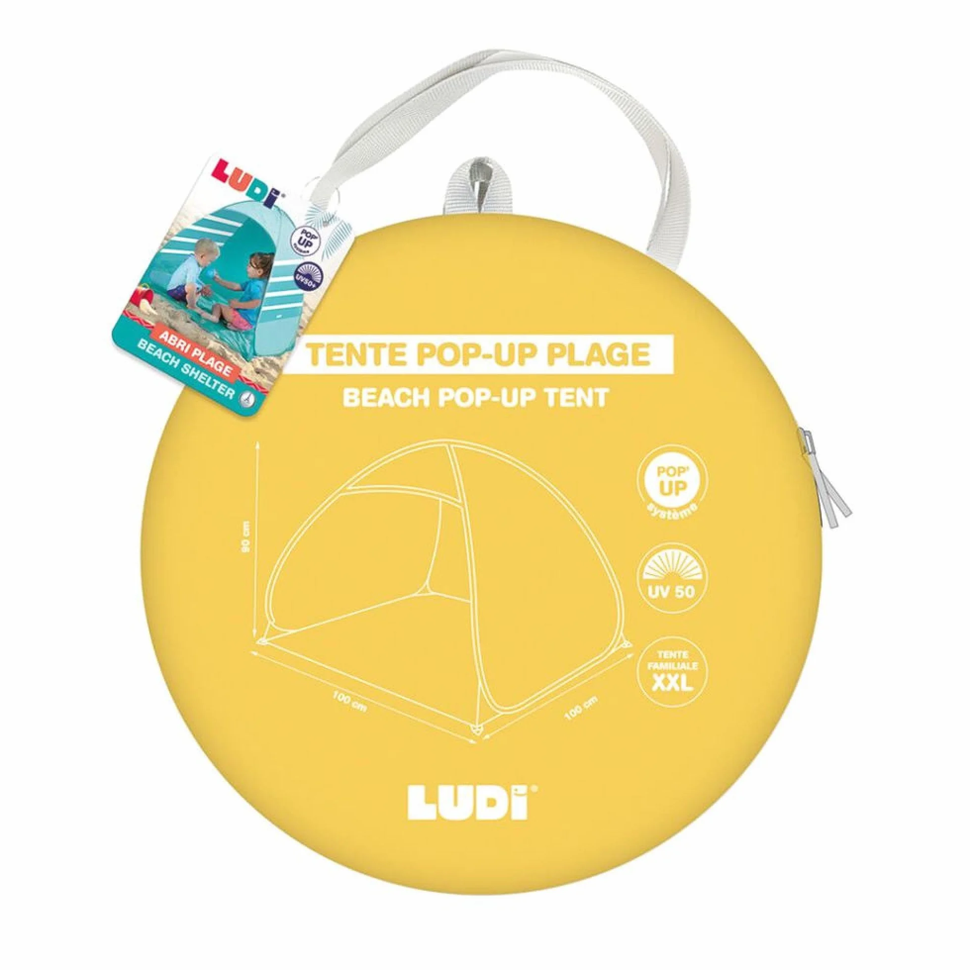 Tente Minute Anti-UV pour Enfants avec Plateau de Jeu LUDI