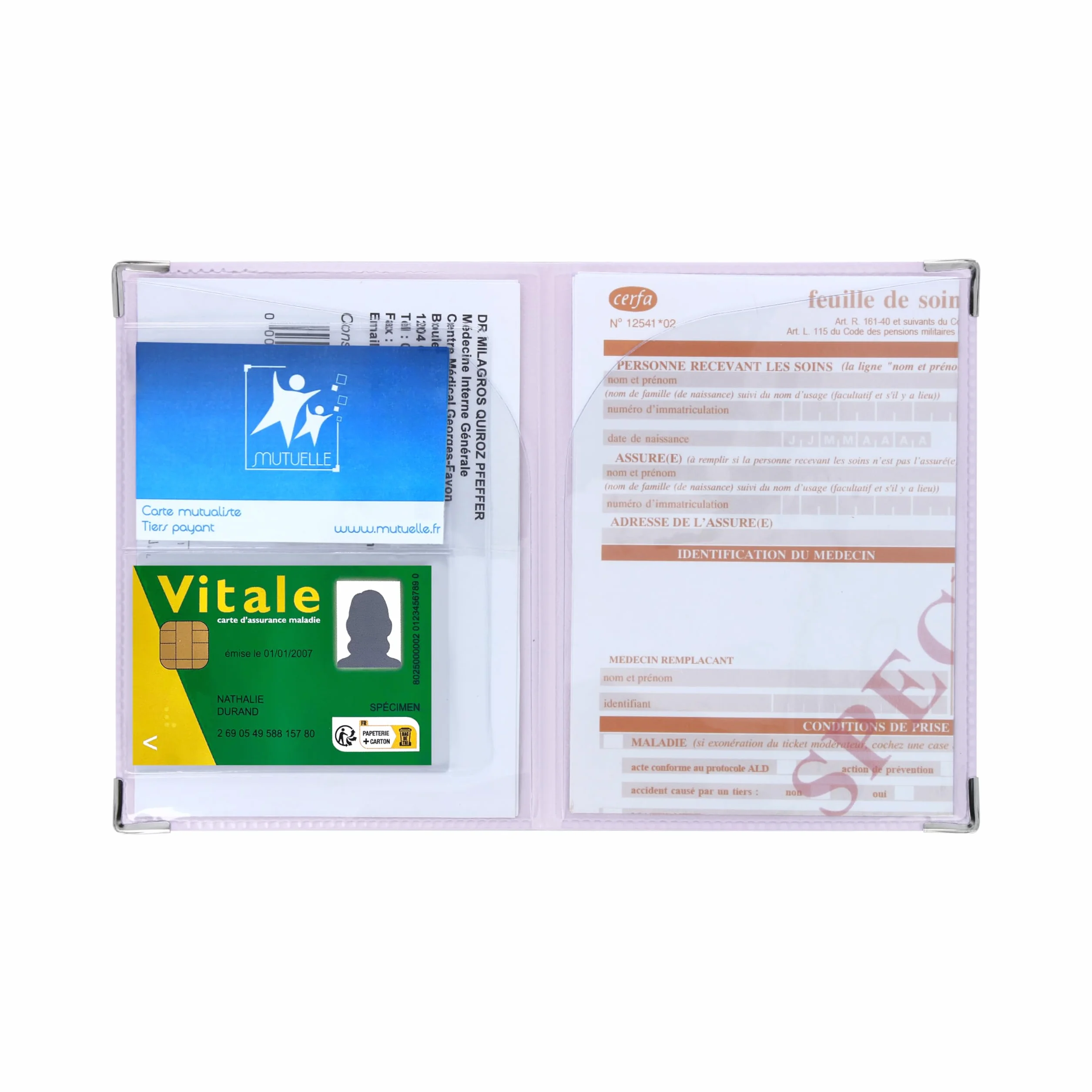 Color Pop Etui santé PVC Lilas 15,8 x 11,7 x 0,4 cm Fabrication française