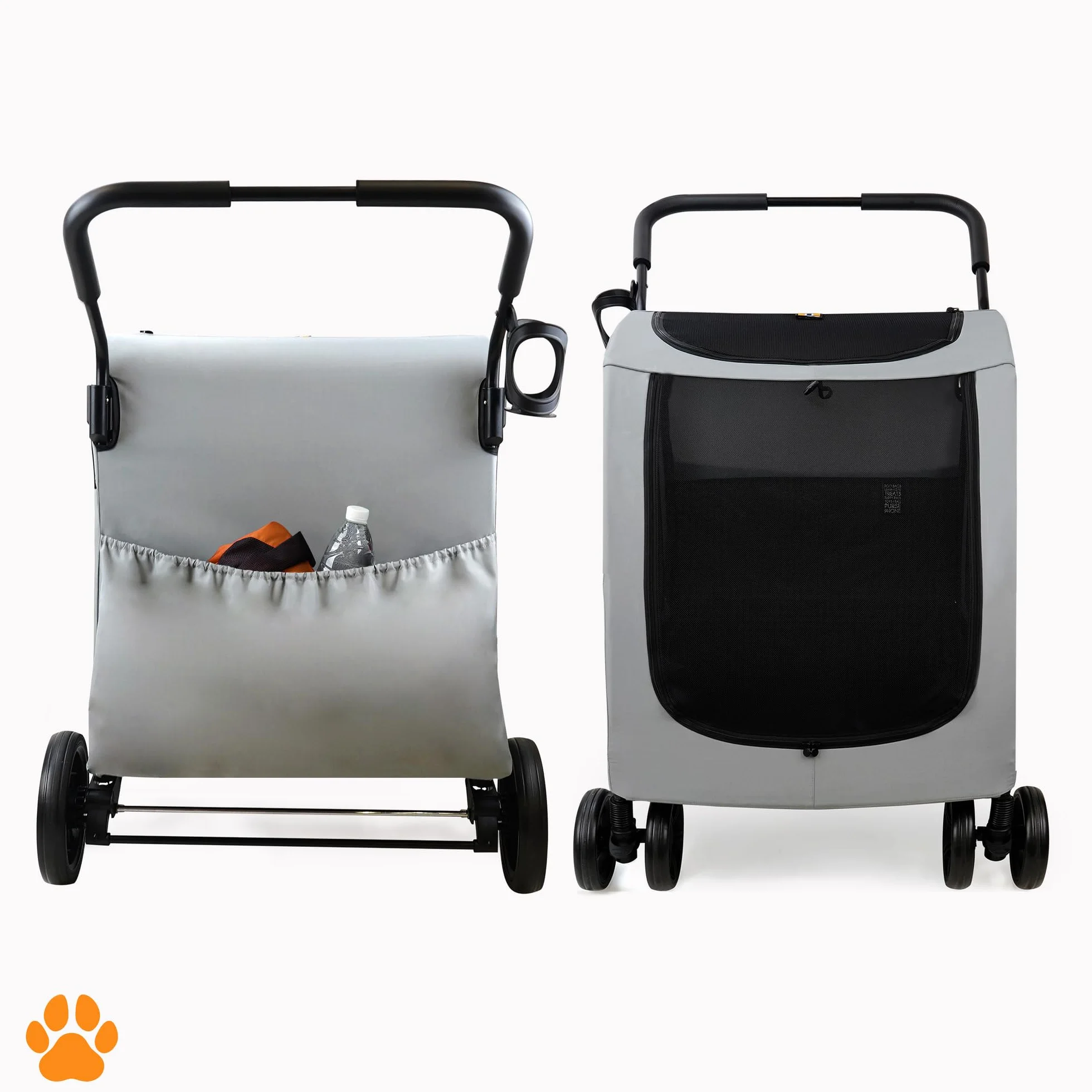 Chester Dog Stroller dla Dużych Psów Składany Wózek 50 kg Szary