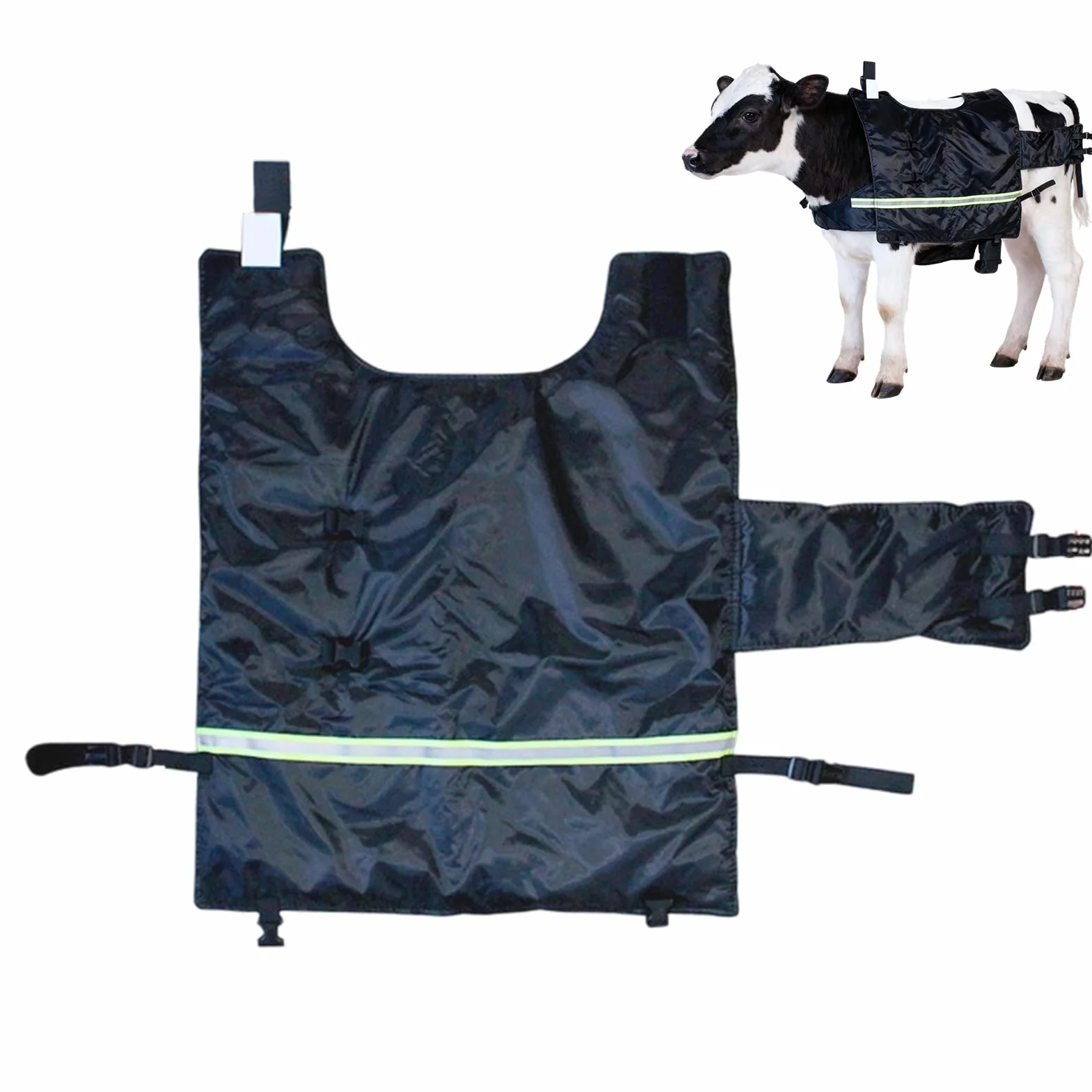 Veste Imperméable Coupe-Vent pour Veau, Couverture Chauffante Hiver Extérieur Bétail Vaches