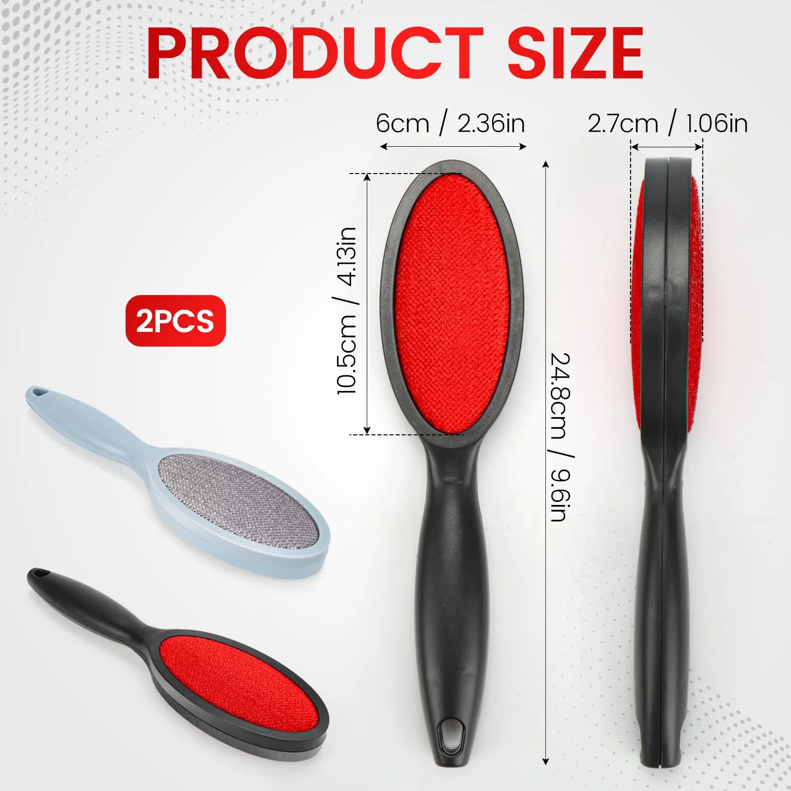 Lot de 2 brosses à peluches pour vêtements, poils d'animaux, brosse en velours, brosse de voyage, brosse anti-peluches pour vêtements, meubles rembourrés, housses de siège de voiture