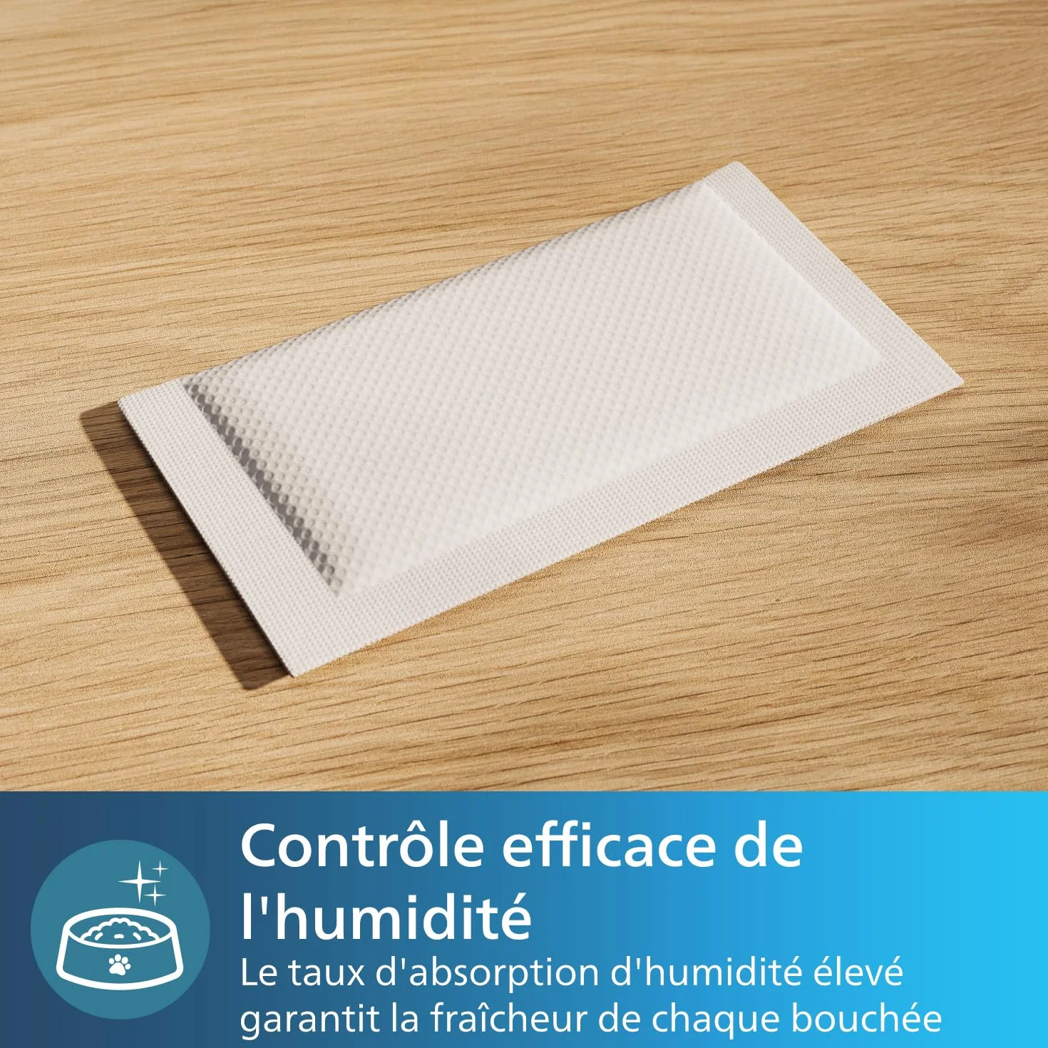 Sachets Contrôle d'Humidité Philips Pet Series Feeder (Sachet Déshydratant) - Paquet de 12 - Inodores et Non Toxiques. Garantissent la Fraîcheur à Chaque Bouchée. En Gel de Silice. Blanc (PAW0020/01)