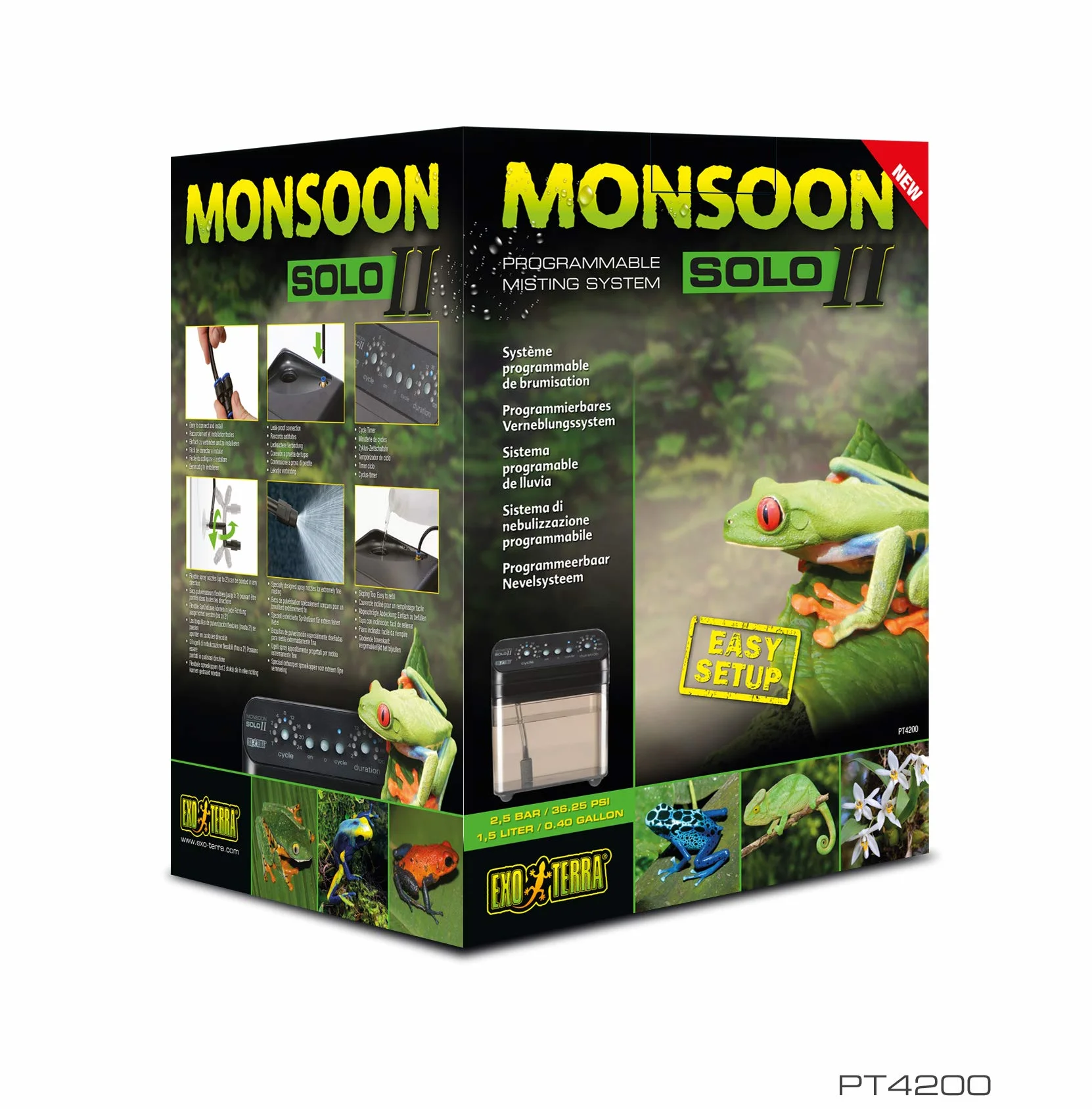 Exo Terra Monsoon Solo II Système d'arrosage Automatique 1,5 l