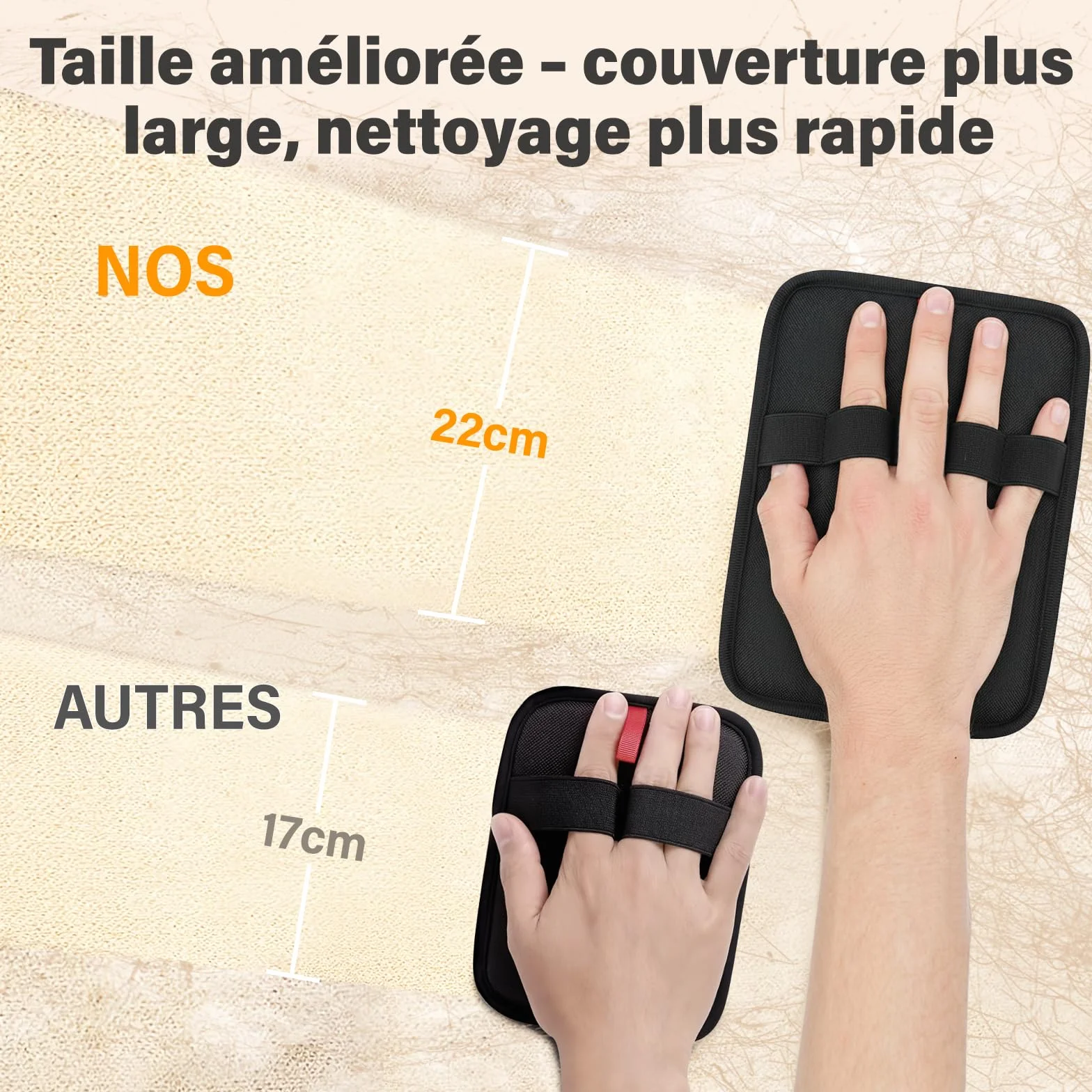 Gant Anti Poils Animaux Amélioré Réutilisable Électrostatique pour Meubles, Vêtements & Tapis
