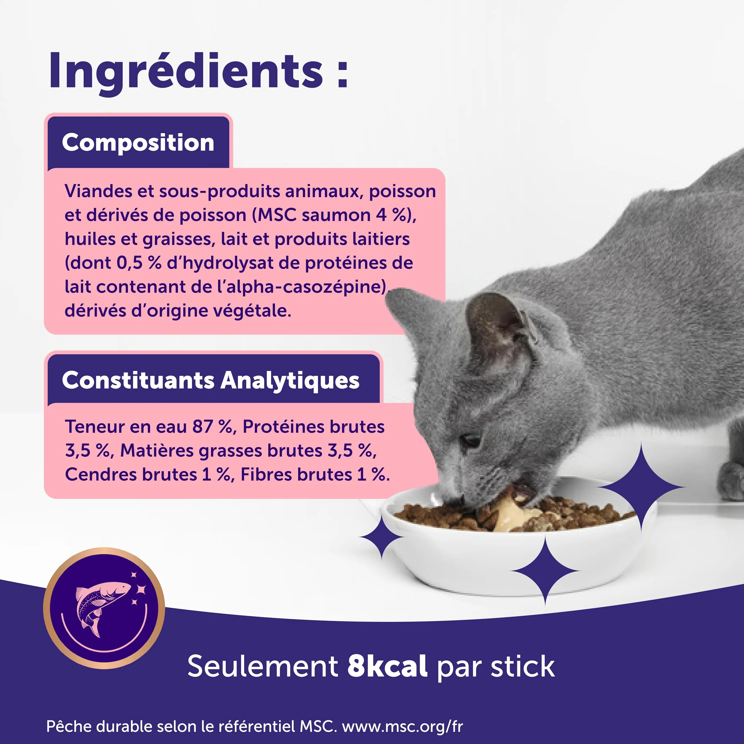 FELIWAY Happy Snack 24 Sticks au goût Saumon Friandise onctueuse pour Chat