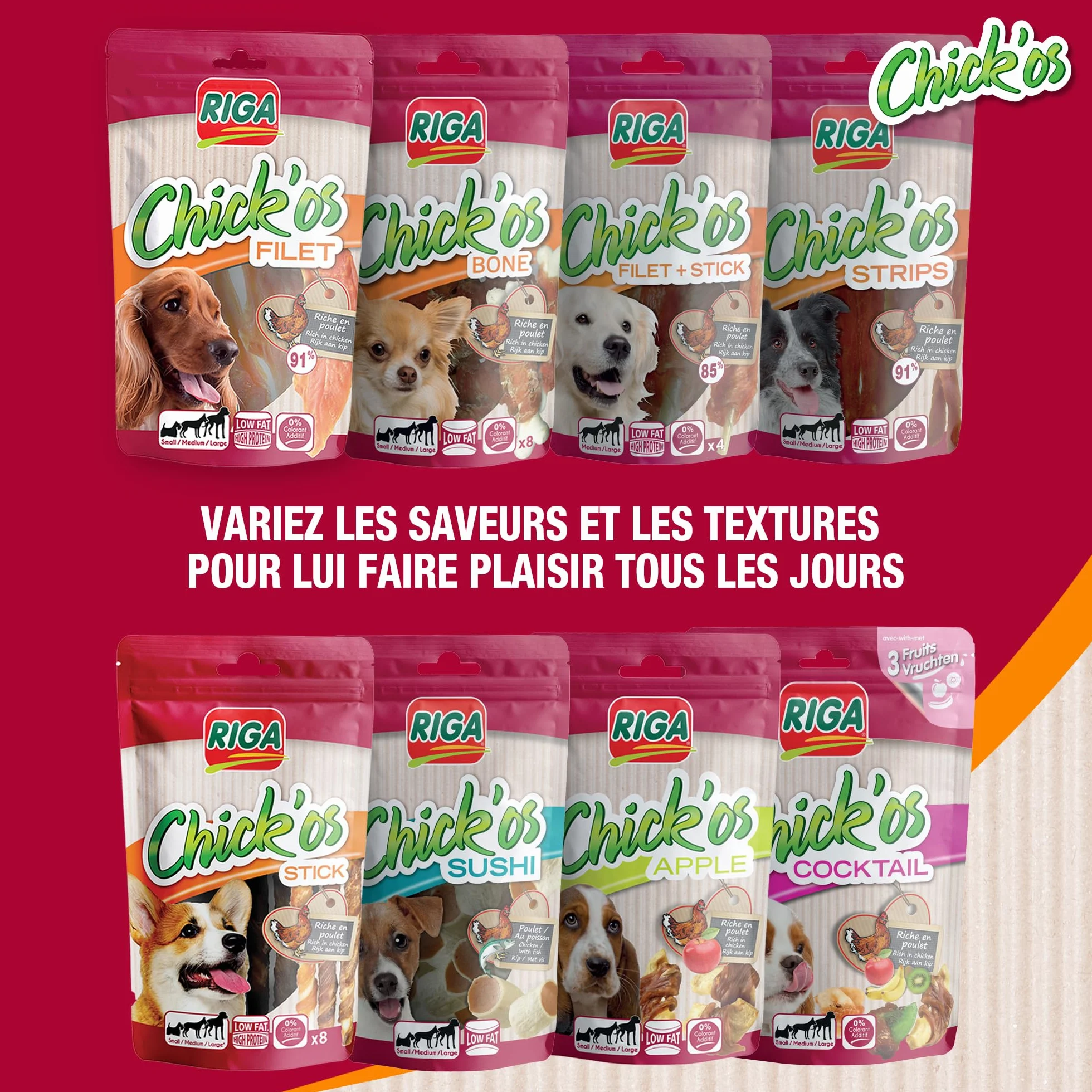 Chick'Os Pomme Riga 4185 Sachet 70 g