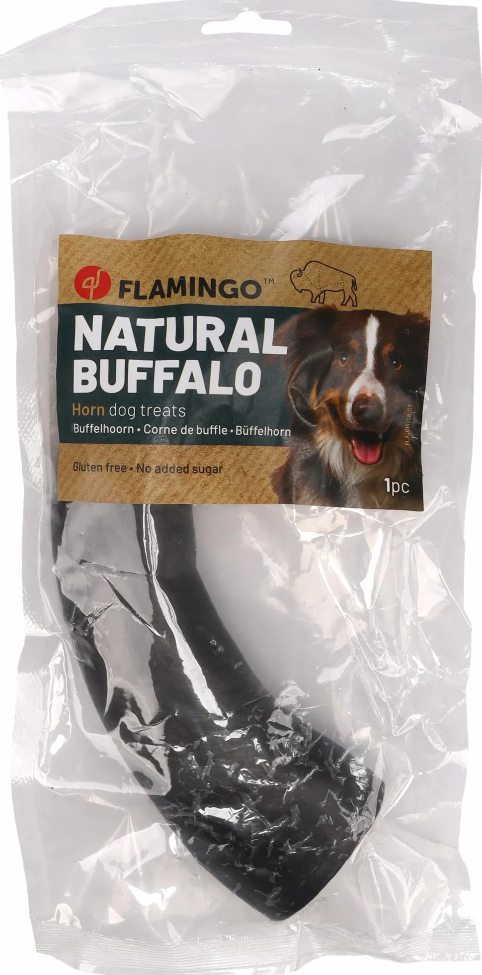 Flamingo Snack Nature Grande Corne de Buffle 100% Naturelle 400 g pour Chien