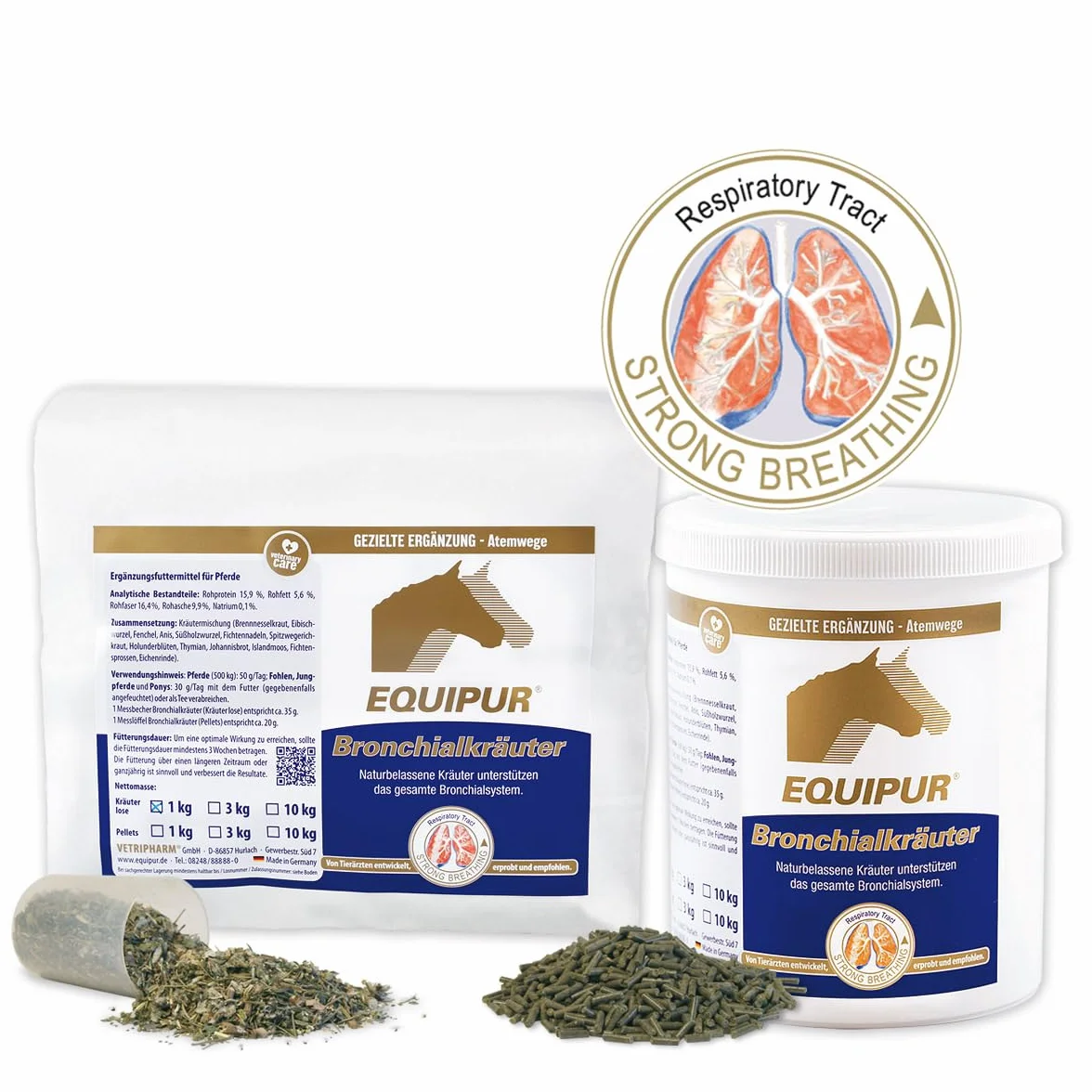 Vetripharm Equipur Herbes bronchiques Granulés 1 kg