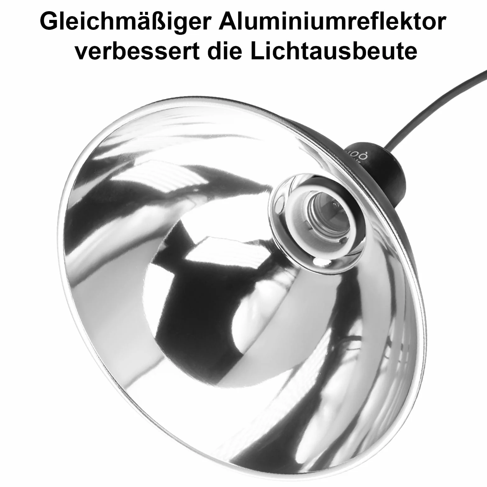 Support de lampe pour reptiles Réflecteur E27 21 cm céramique pour terrarium