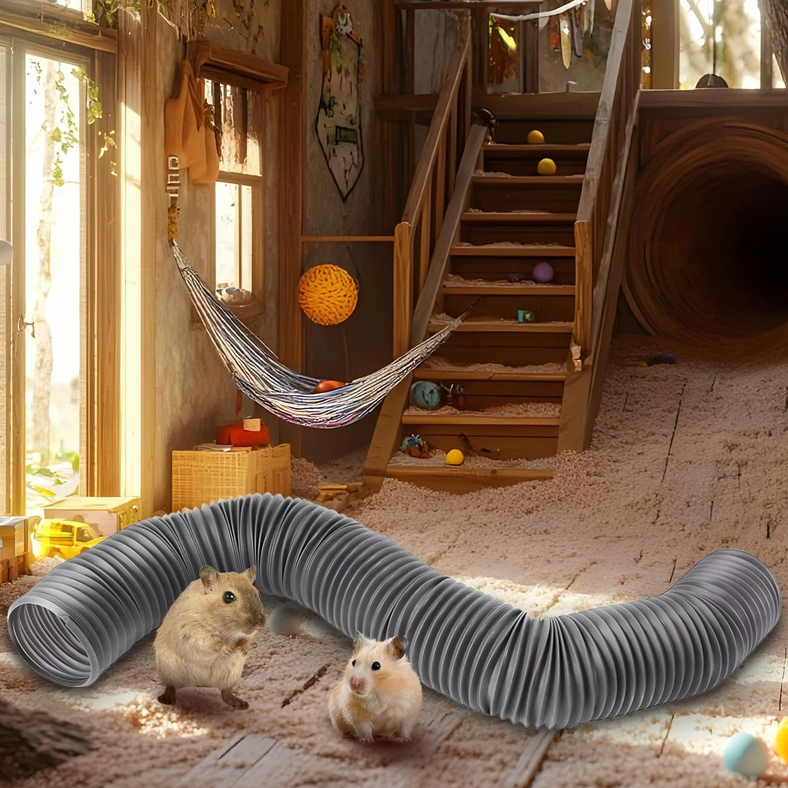 Tunnel pour furet | Aire de jeu pour tuyau d'aventure | Accessoires légers et amusants pour petits animaux