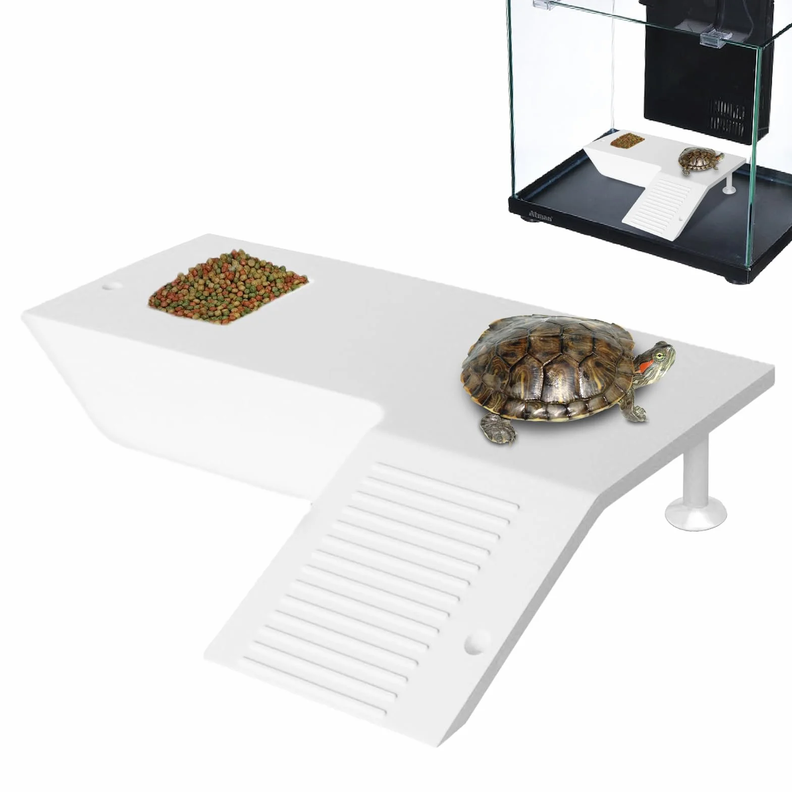 Terrasse pour Reptiles avec Scène d'Escalade Stable, Plateforme de Repos pour Tortues