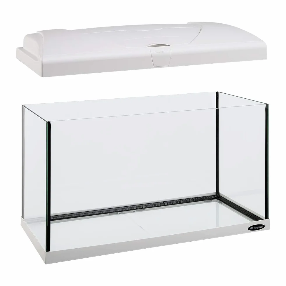 Hydor Aquarium 60L Complet Verre Blanc Lampe LED Filtre Interne 2 étages Chauffage 60x31,5x39,5 cm