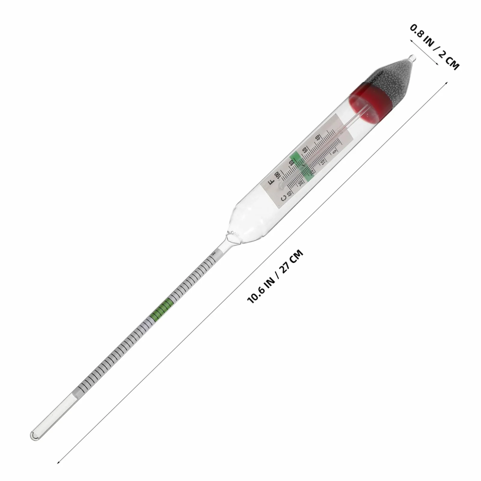 ULTECHNOVO Hydromètre Pour Aquarium Salinomètre En Verre Densimètre Eau Mer