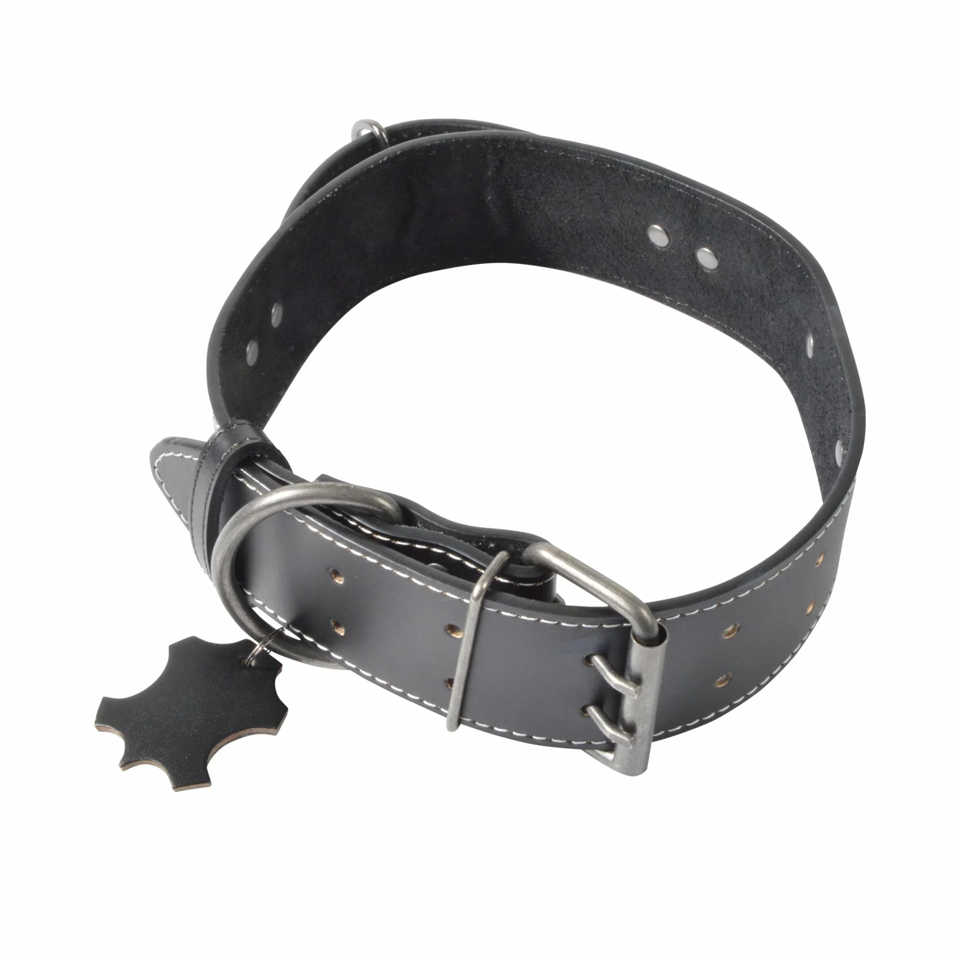Love Story Collier Cuir Grand Chien 3XL 80 x 5 cm Noir