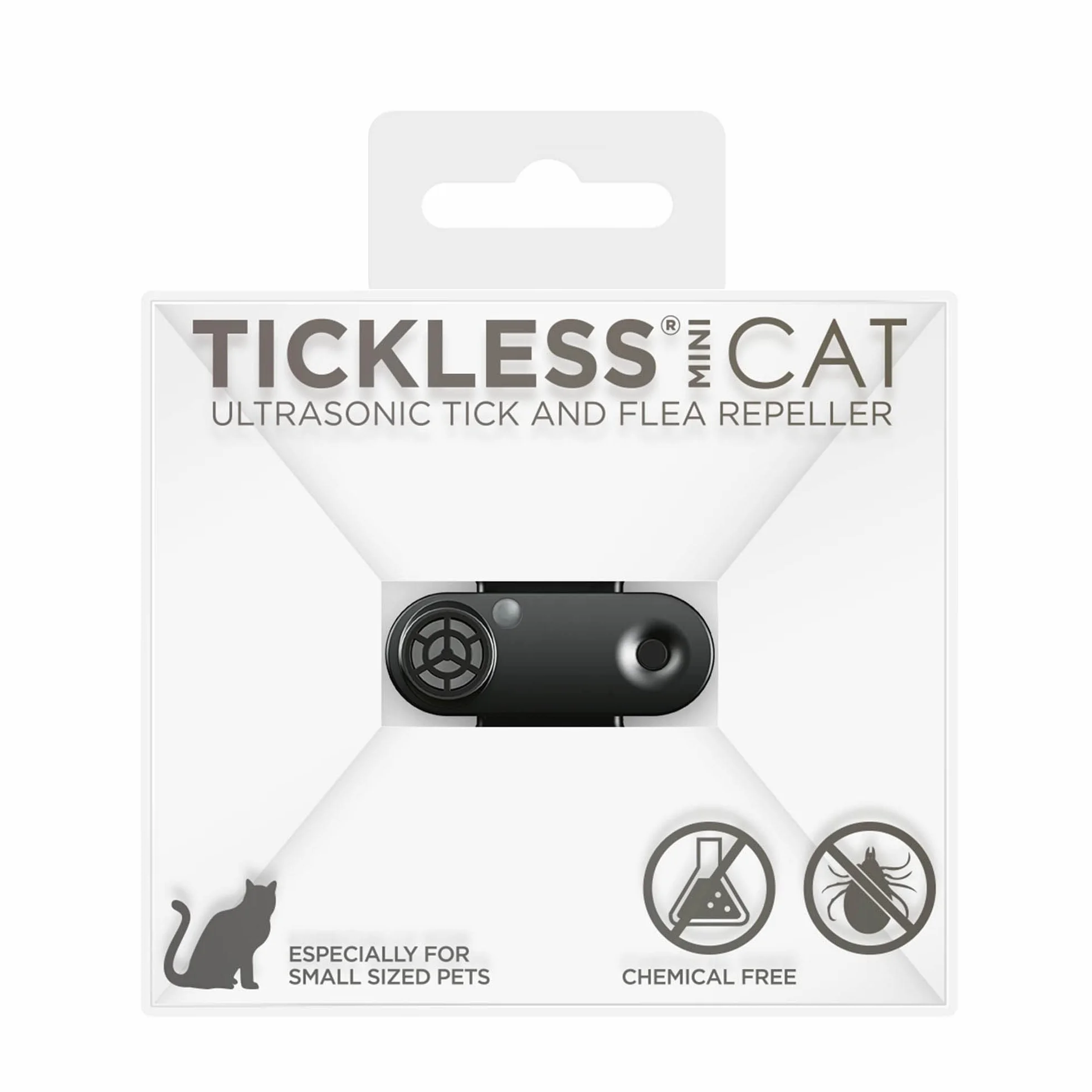 Tickless Mini Cat Répulsif Anti-puces Anti-tiques Ultrasons Noir