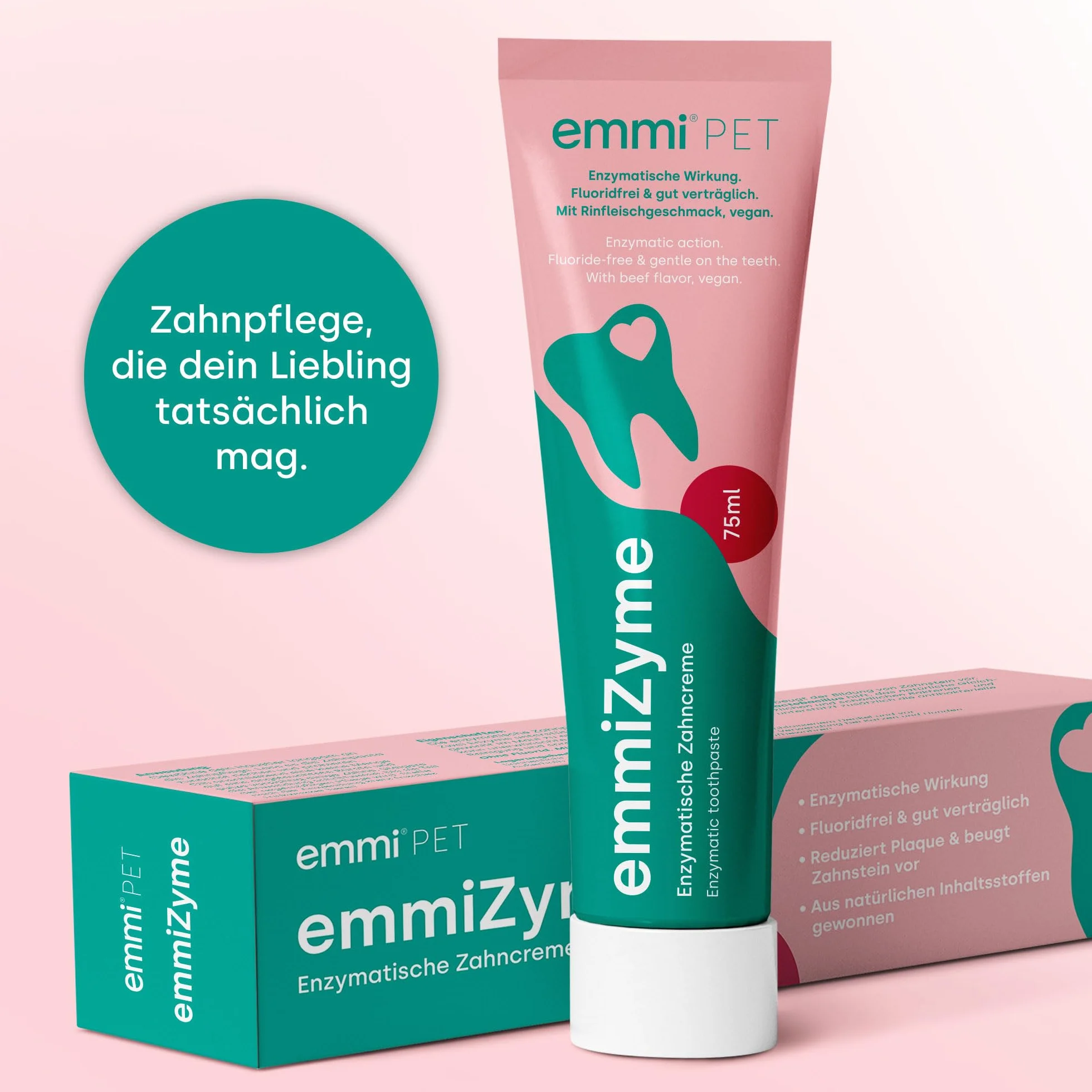 emmi-pet 1x emmi Orozyme Gel de soins dentaires pour chiens et chats avec fonction autonettoyante