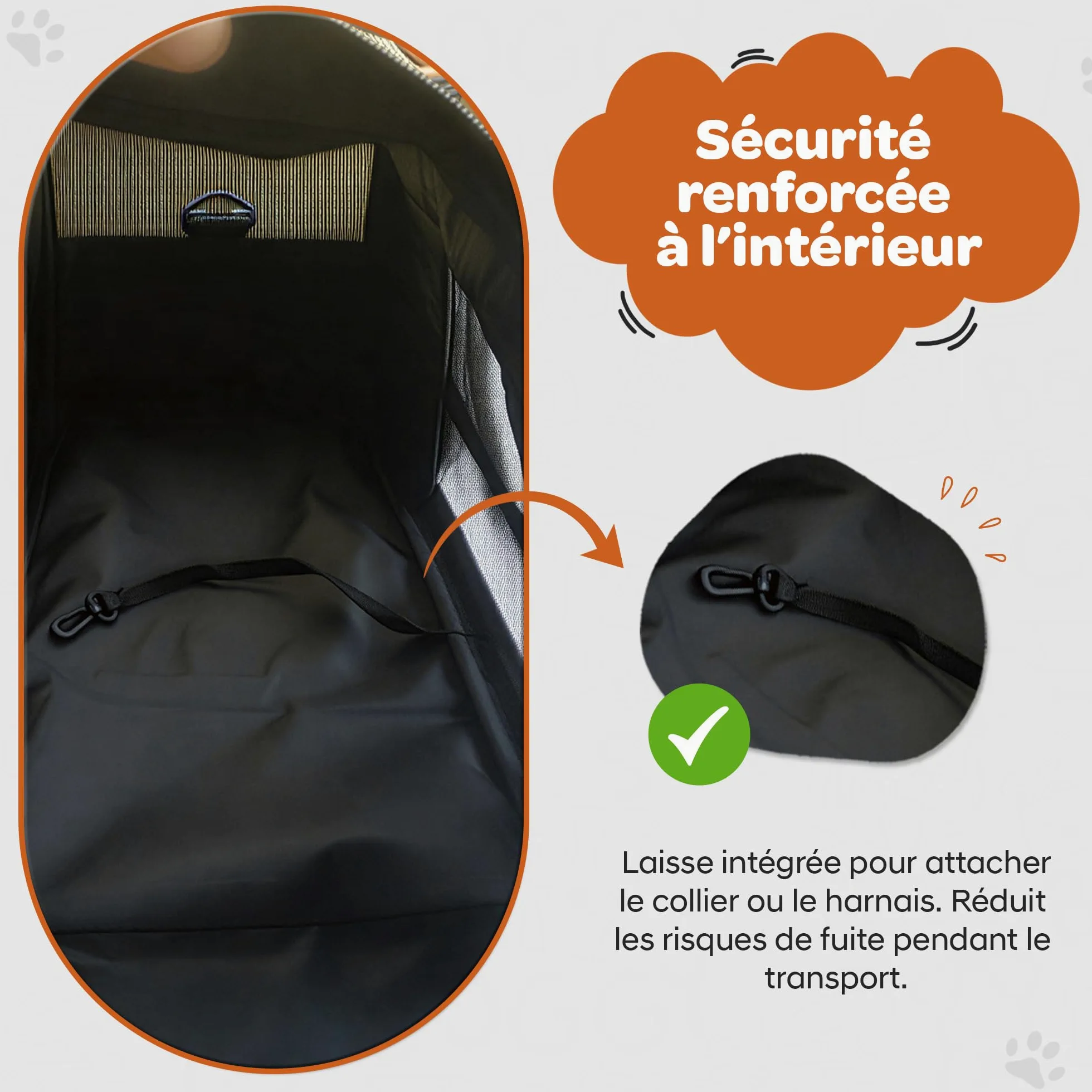 Choupaw Sac de Transport Chien et Chat 45 x 28 x 25 cm, Sac de Transport Cabine Avion Semi-Rigide avec Coussin Réversible Été/Hiver, Laisse Intérieure, Bandoulière Réglable et Bol Pliable Inclus