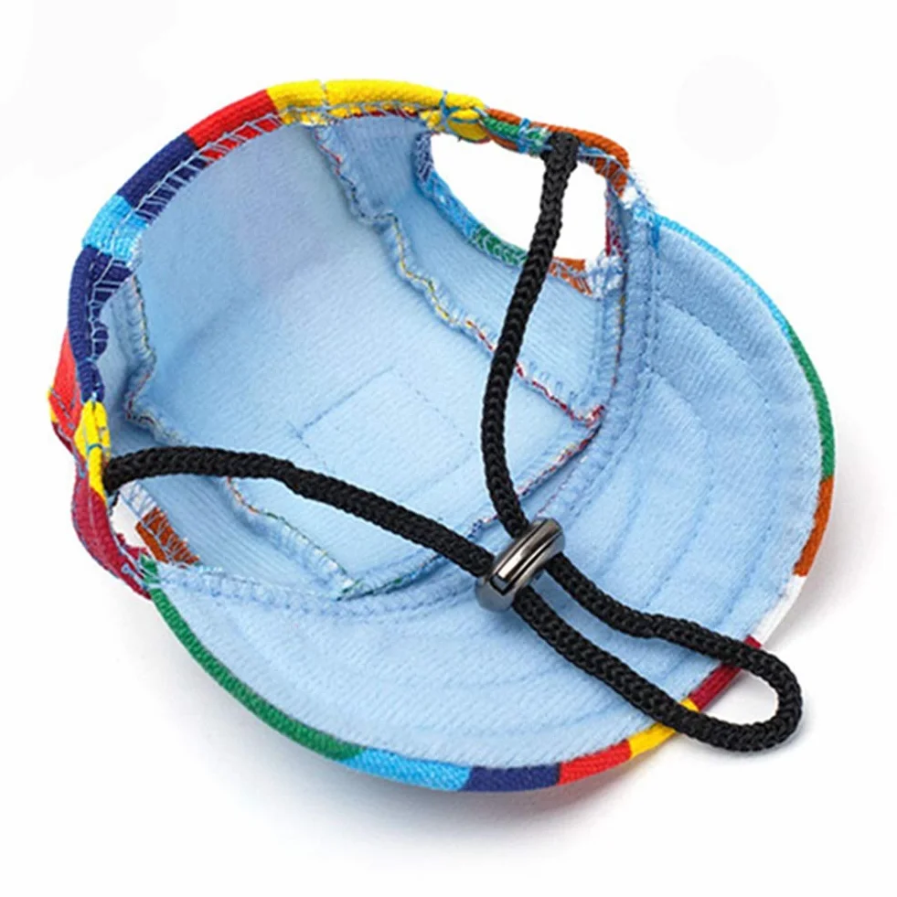 Bonnet de baseball réglable Sunbonnet - Protection solaire - Pour chiens de petite taille et moyenne et grande taille M bleu foncé
