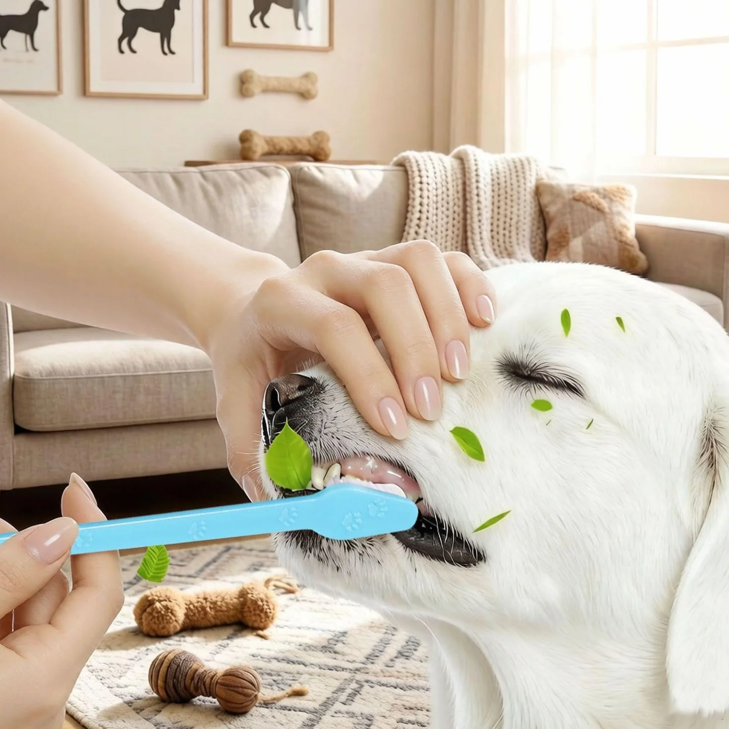 Oreiller De Beignet De Chien Et Brosse À Dents pour Animaux De Compagnie, Oreiller Xingyue Gris