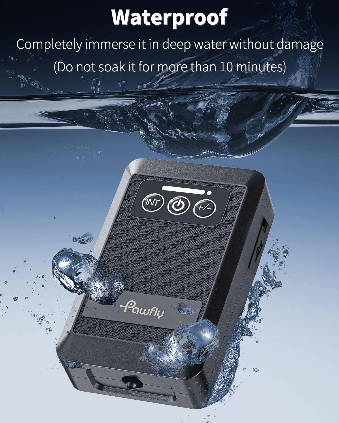 Pawfly Pompe à Air Aquarium sur Batterie au Lithium Rechargeable Type C 20-500 L Silencieux Portable