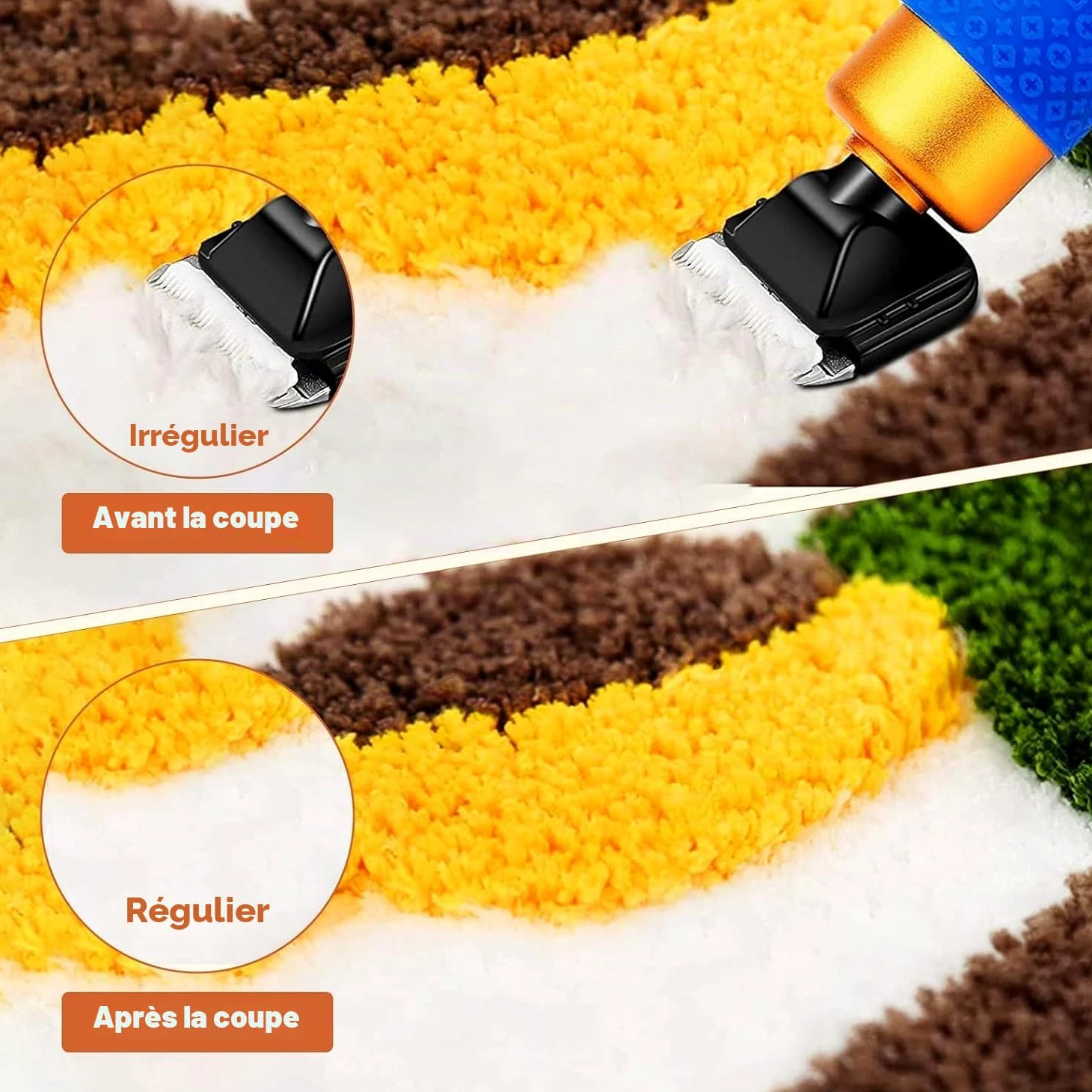 Tondeuse à Tapis Électrique 200W Vitesse Réglable pour Moquette, Tufting et Soins des Animaux