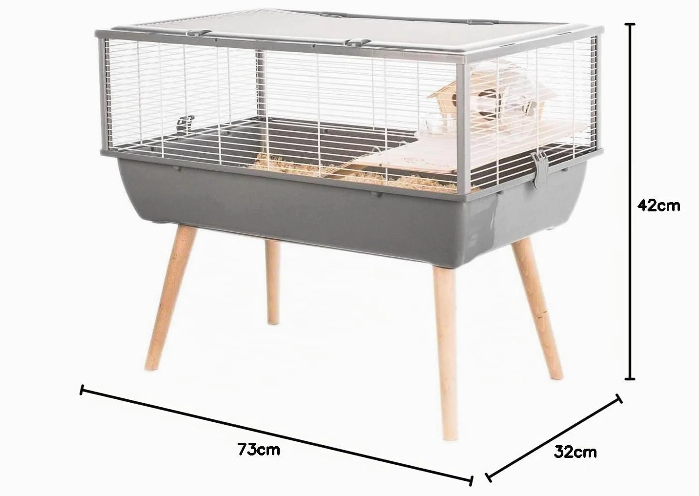 Zolux Cage Neo Nigha Petit Rongeur L 77.5 X P 47.5 X H 64.5 Cm Grise