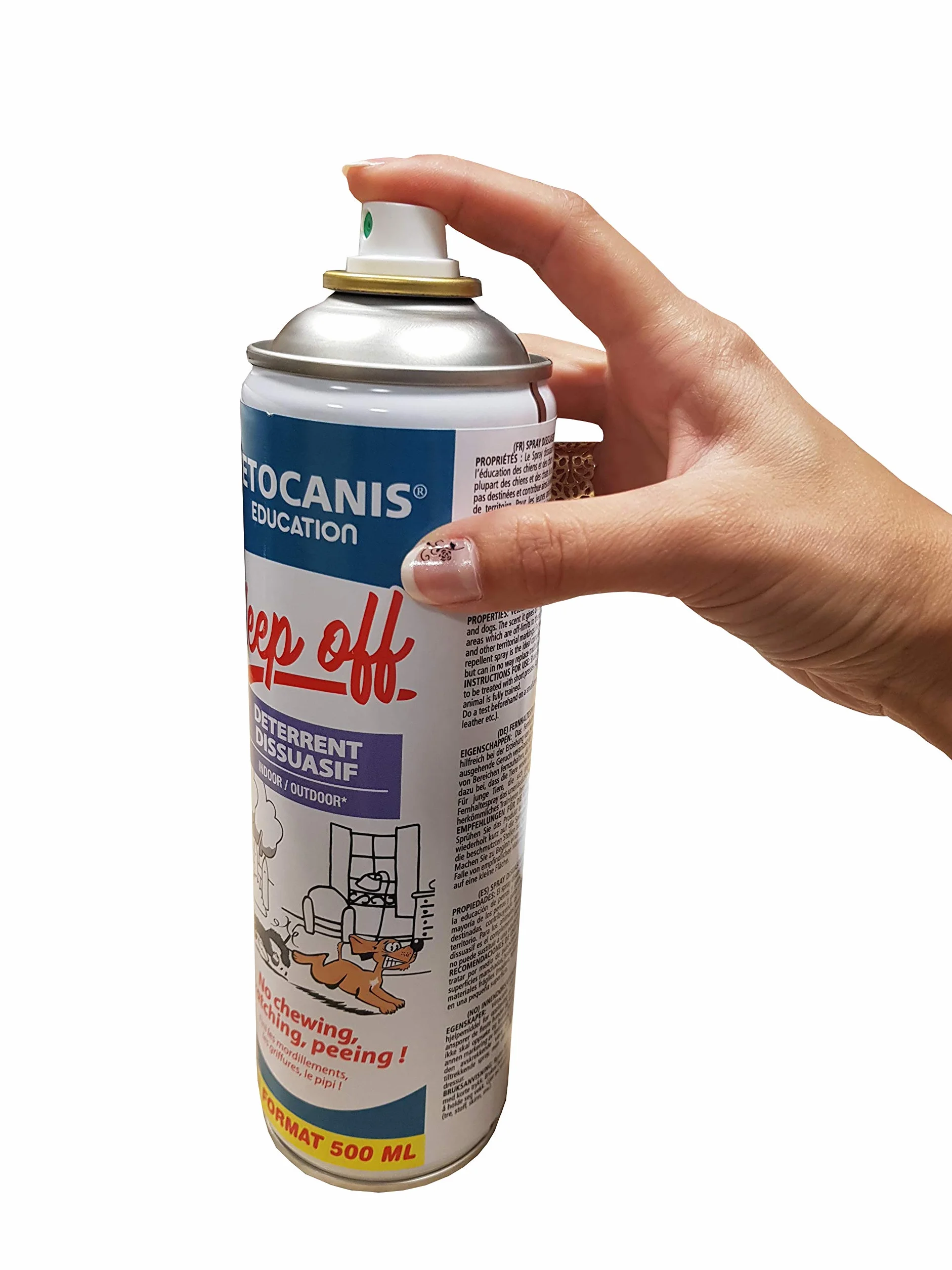 Vetocanis Spray Répulsif Chat et Chien 500 ml Protection Intérieur Extérieur Fabrication Française