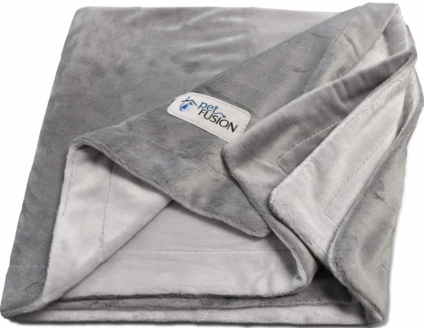 PetFusion Couverture pour Chien Premium 112x86 CM Peluche Micro Gris 100% Polyester