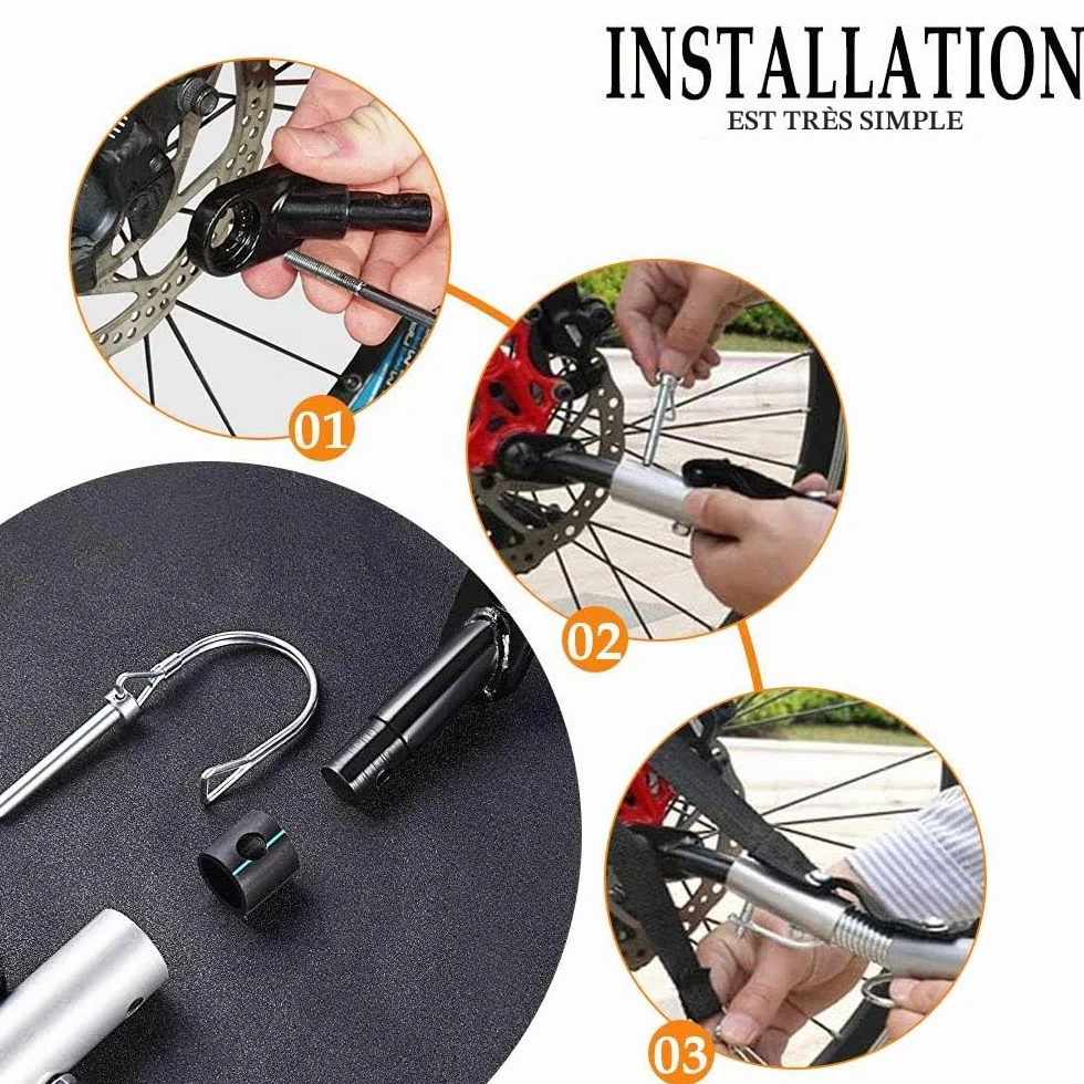 Attelage Remorque Vélo en Acier Adaptateur Connecteur