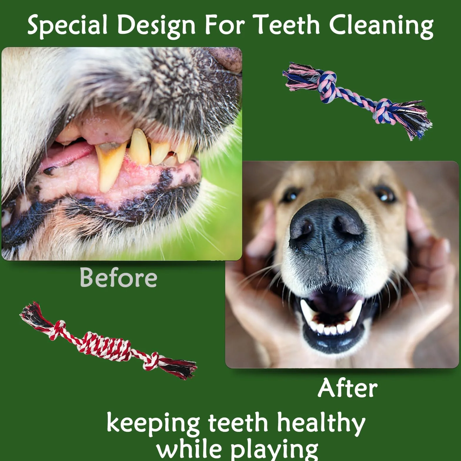 Lot de 15 Jouets en Corde pour Petits Chiens, Jouets à Tirer pour Chiots, Dentition et Interaction
