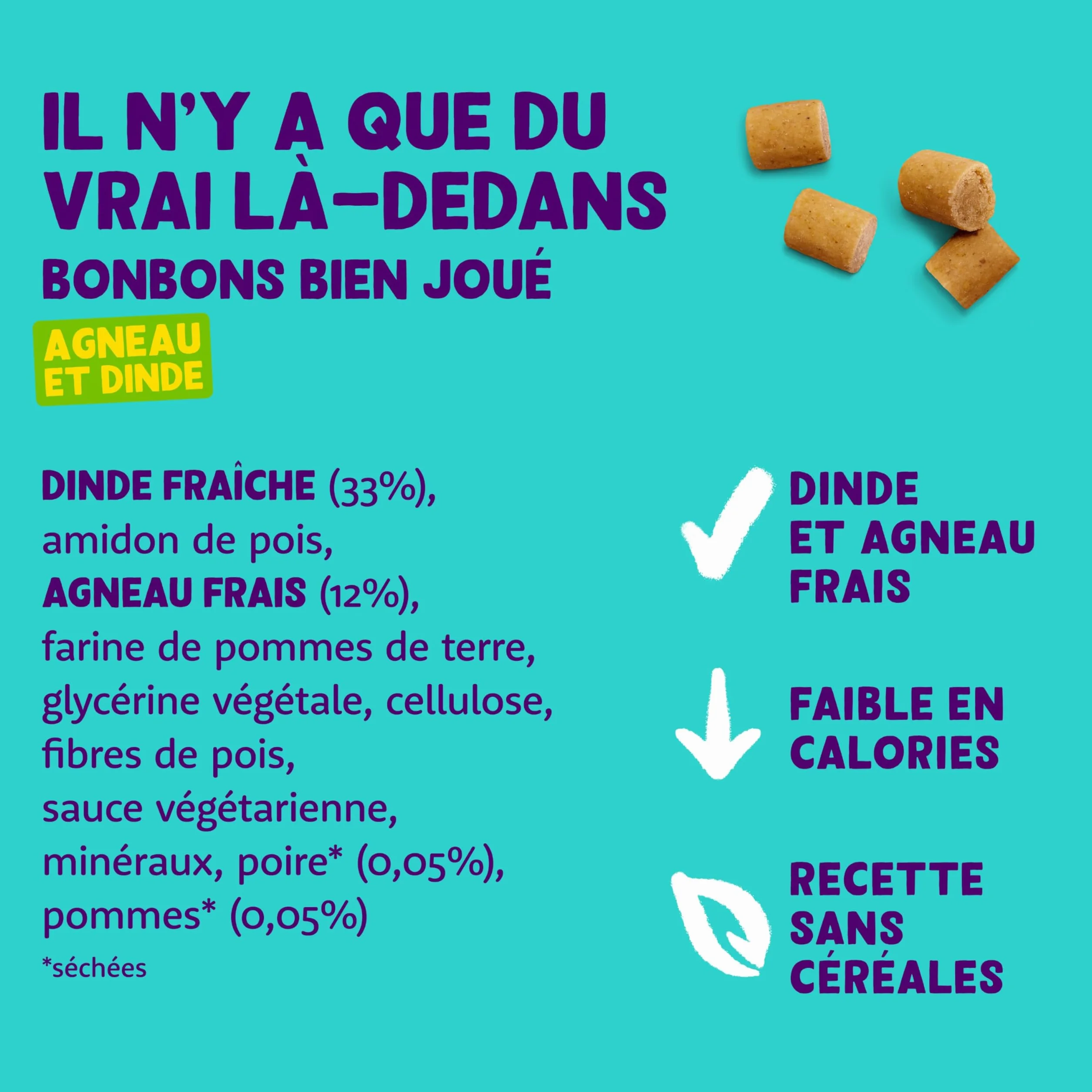 Edgard & Cooper Friandises pour Chien Naturels sans Céréales Agneau & Dinde 50g