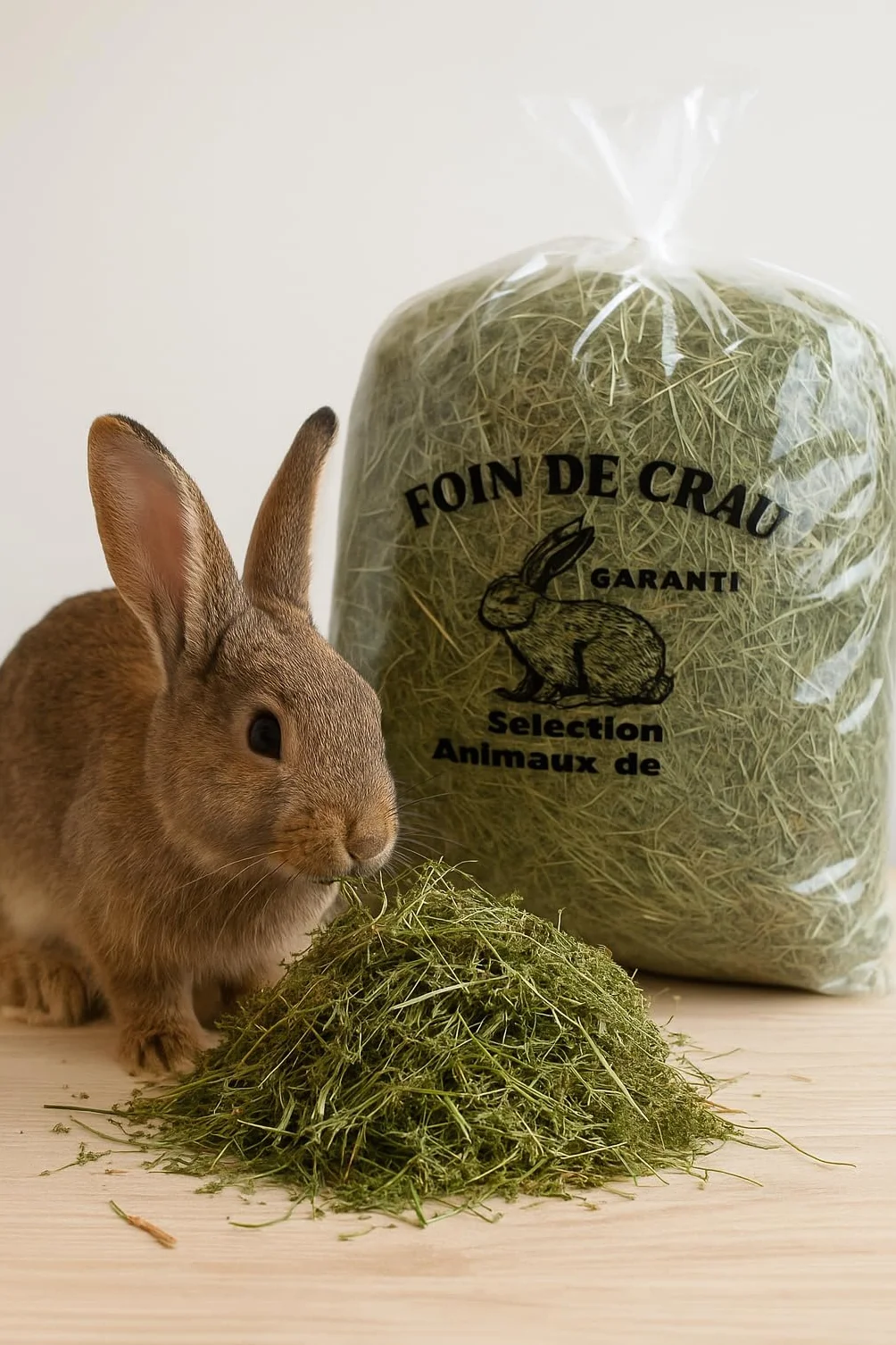 Foin de Crau AOP 1KG Mas de l’Aqueduc Nourriture Naturelle pour Lapin et Rongeur Riche en Fibres France