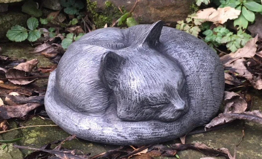 Urne funéraire en étain pour chat Rainbowbridge At Peace – Fabriqué à la main – Intérieur et extérieur
