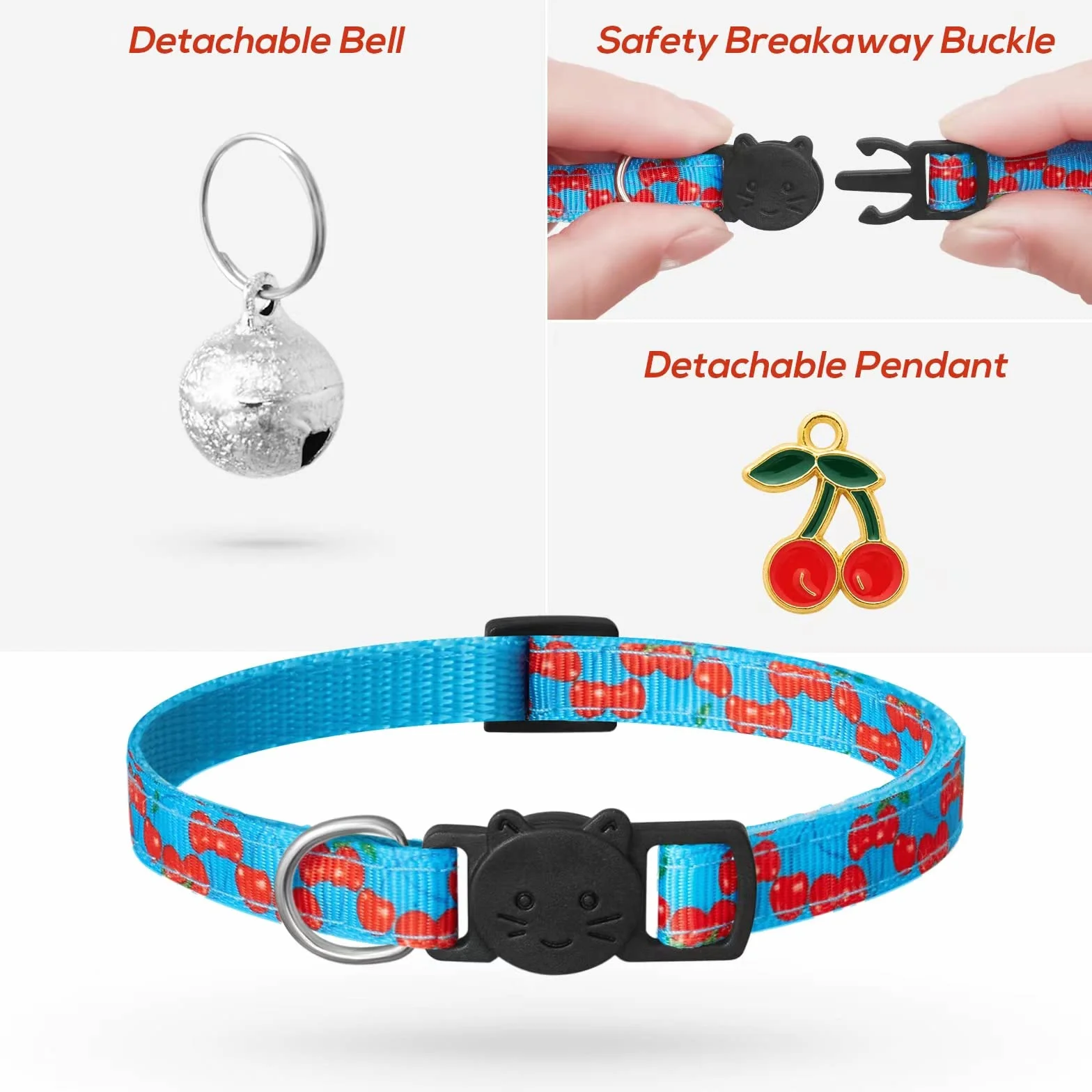 LAFAYI Collier Chat avec Cloche Réglable Anti étranglement Accessoires Animaux