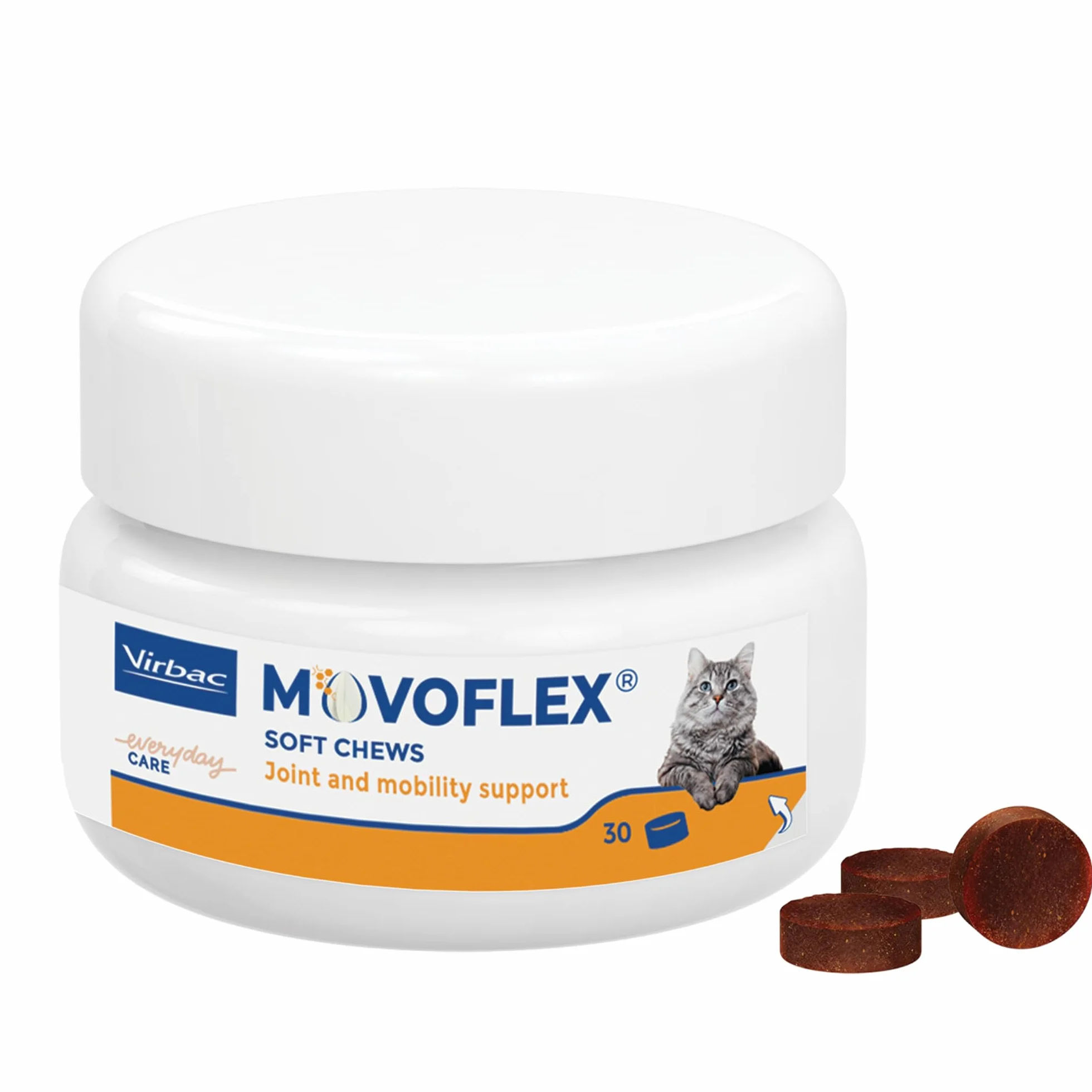 Virbac Movoflex Chat Aliment complémentaire Soutien articulations mobilité Boîte 30 bouchées