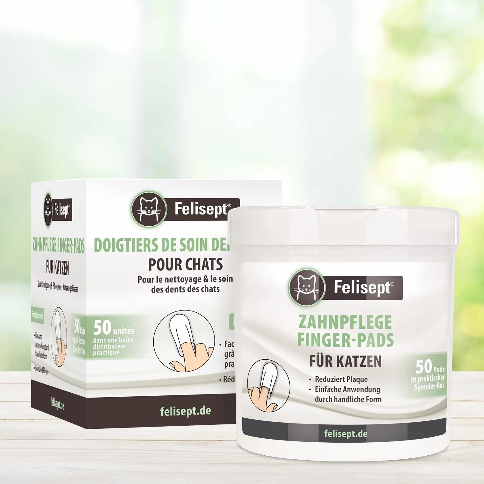 Felisept Doigtiers De Soins Dentaires Pour Chats 50 pcs - Nettoyage Dents Chat Hygiène Santé