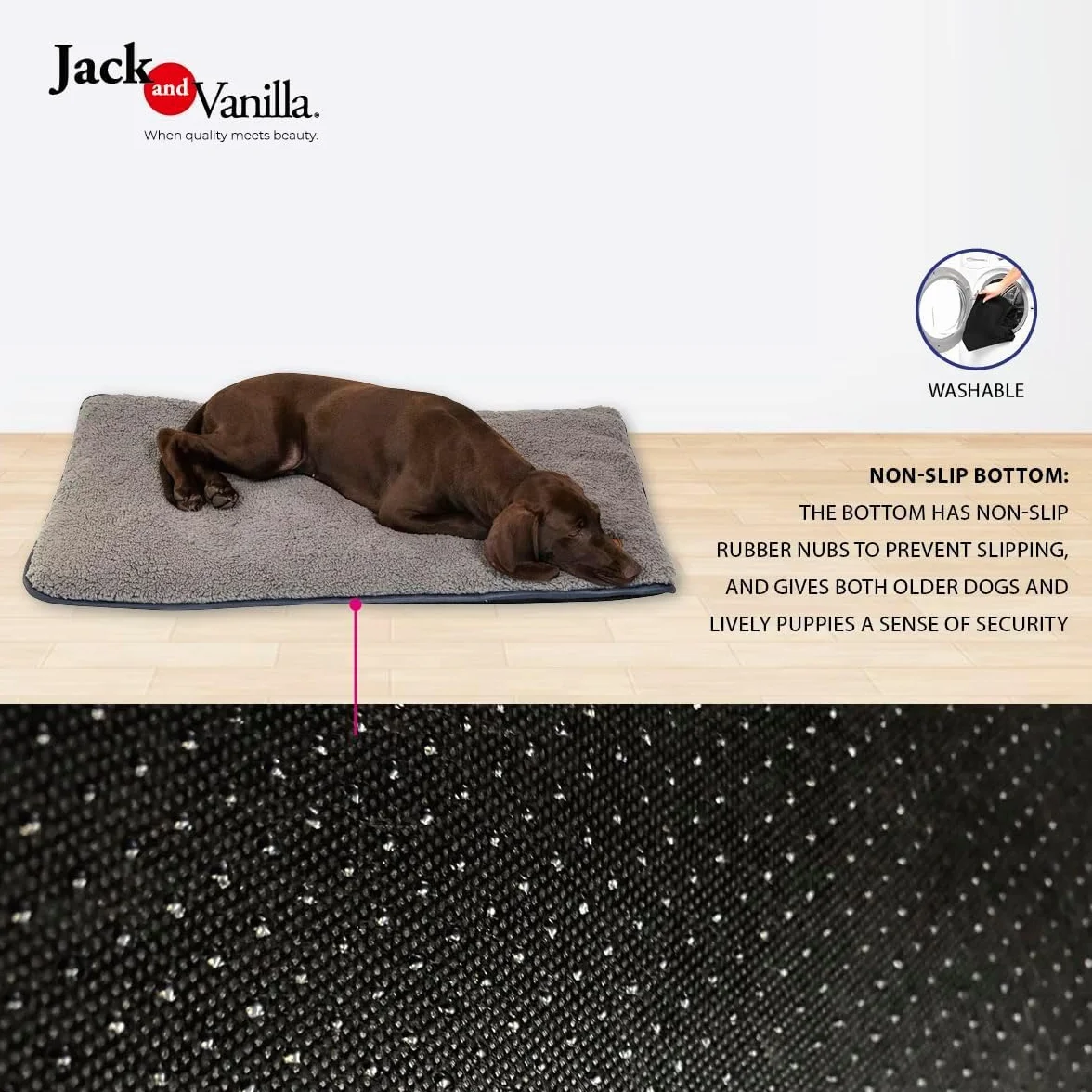 Coussin de Cage pour Chien Brooklyn Tapis de Couchage Durable Lit pour Chiens Brun 58 x 40 cm