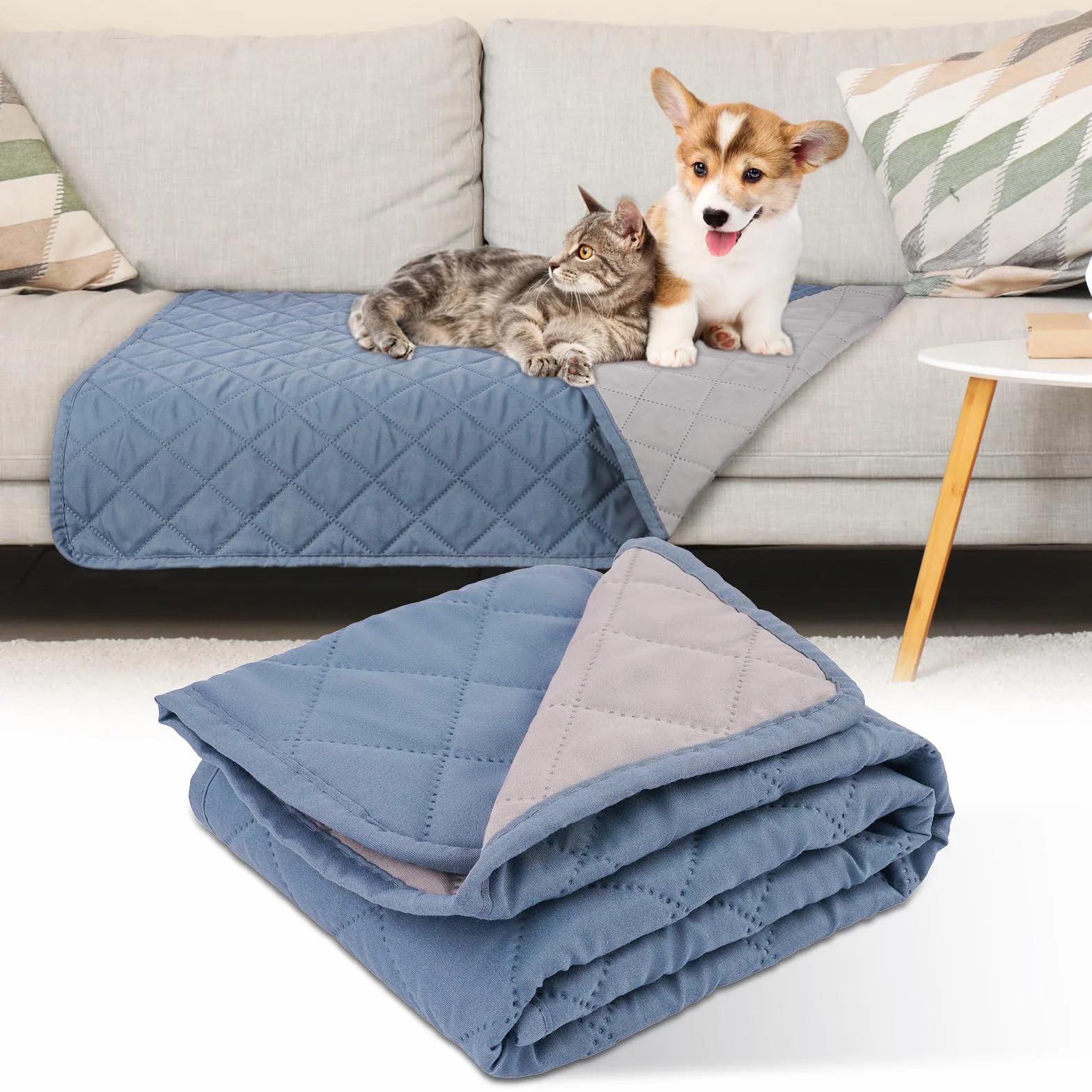 Housse de canapé imperméable réversible lavable Aomig 50x80 cm pour animal de compagnie