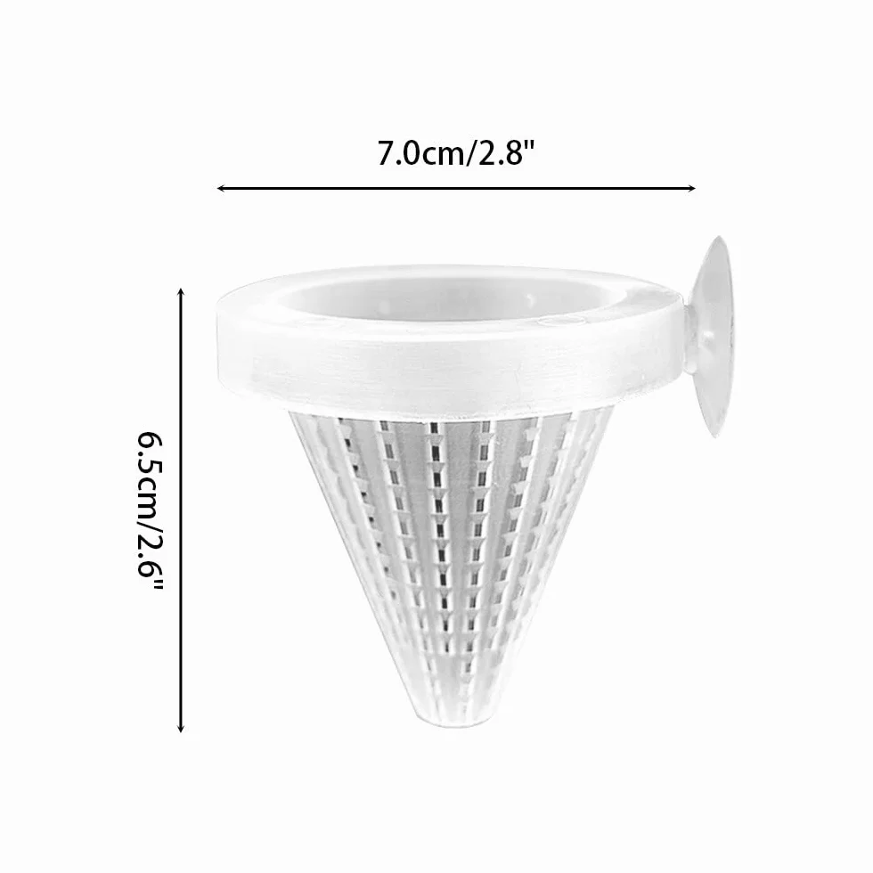 DONGKER Aquarium Cone Feeder avec Ventouse pour Poissons