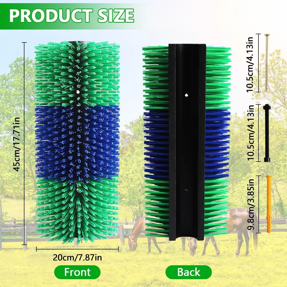 Grattoir universel pour cheval bétail brosse de massage soulagement dos