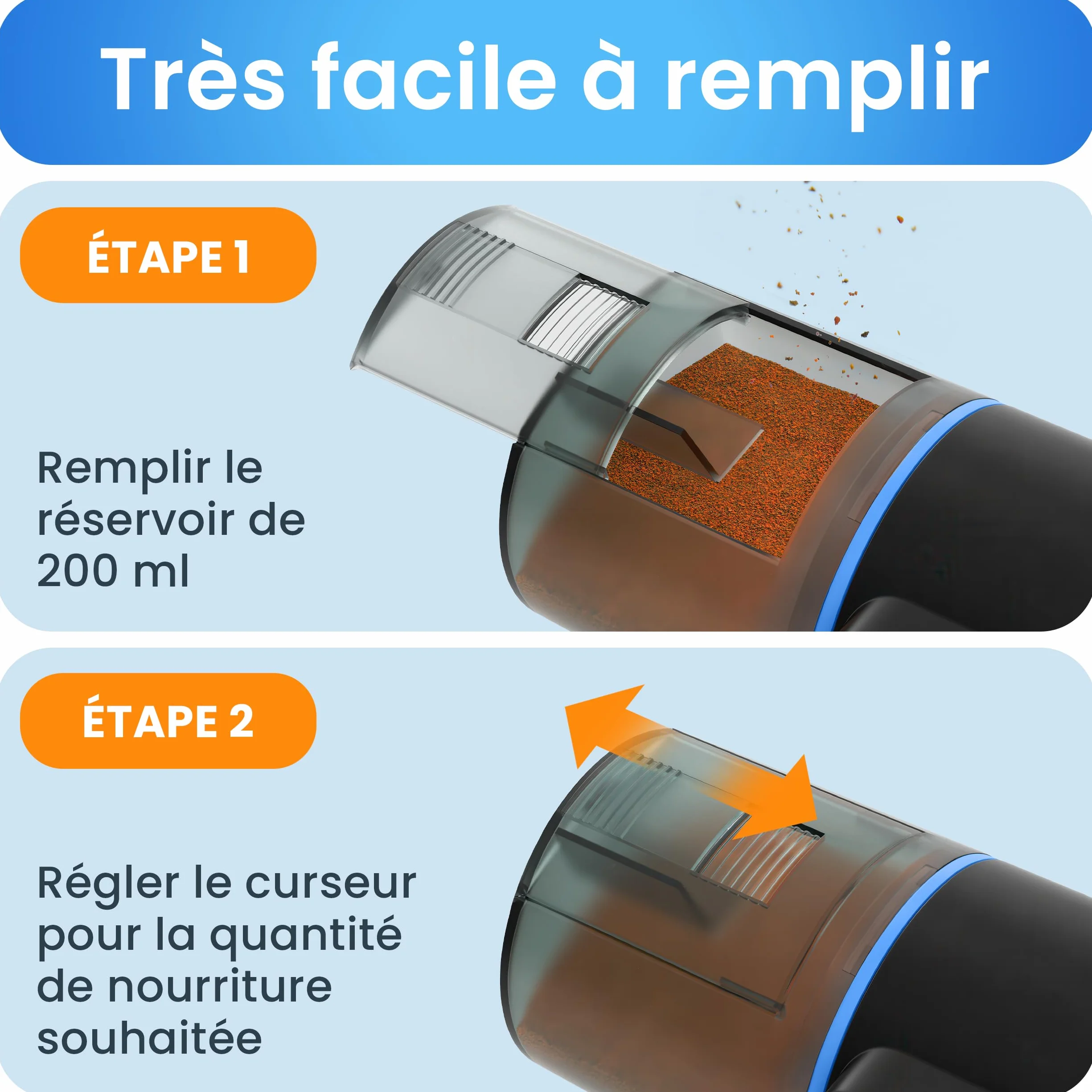 Distributeur Automatique Nourriture Poisson Aquarium 4 Fois par Jour