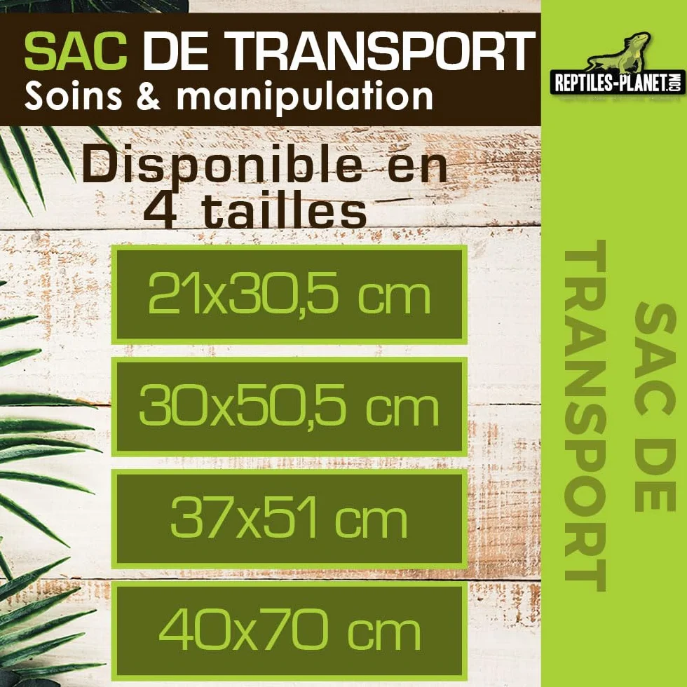 Reptiles Planet Sac de Transport pour Reptiles 30 x 50,5 cm