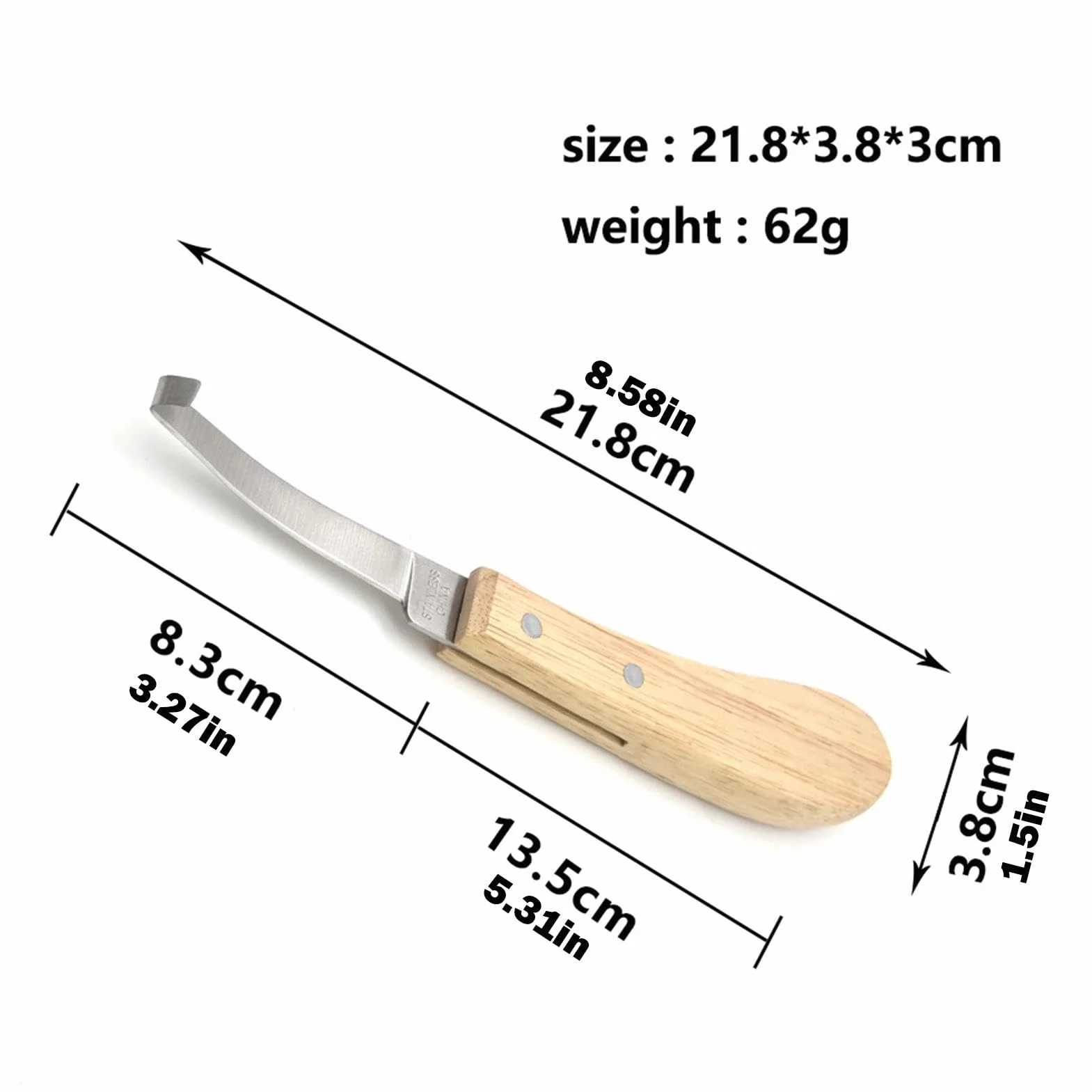 Ciseaux à sabots de chèvre coupe-ongles acier inoxydable tondeuse à sabots manche en bois pour chevaux moutons chèvres vaches