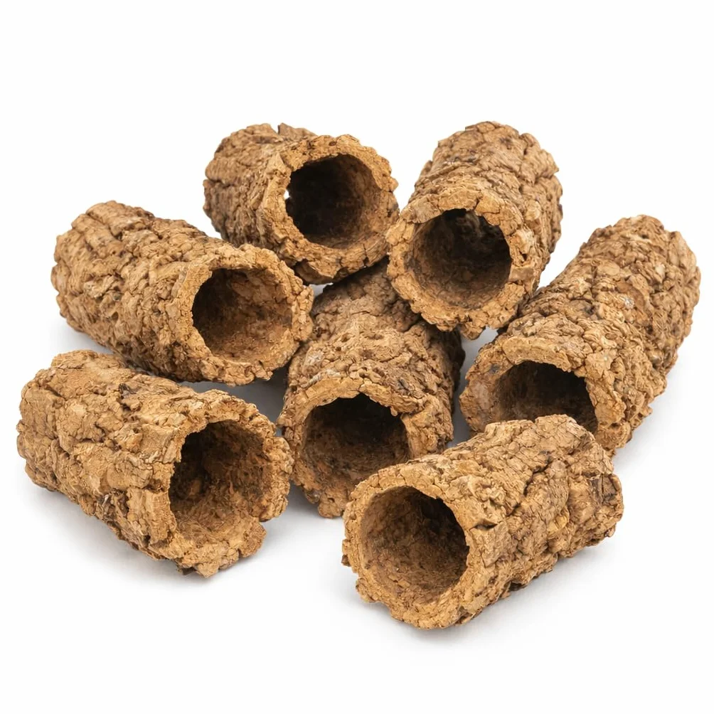 Lot de 6-7 tubes en liège naturel pour terrarium 15-20 cm