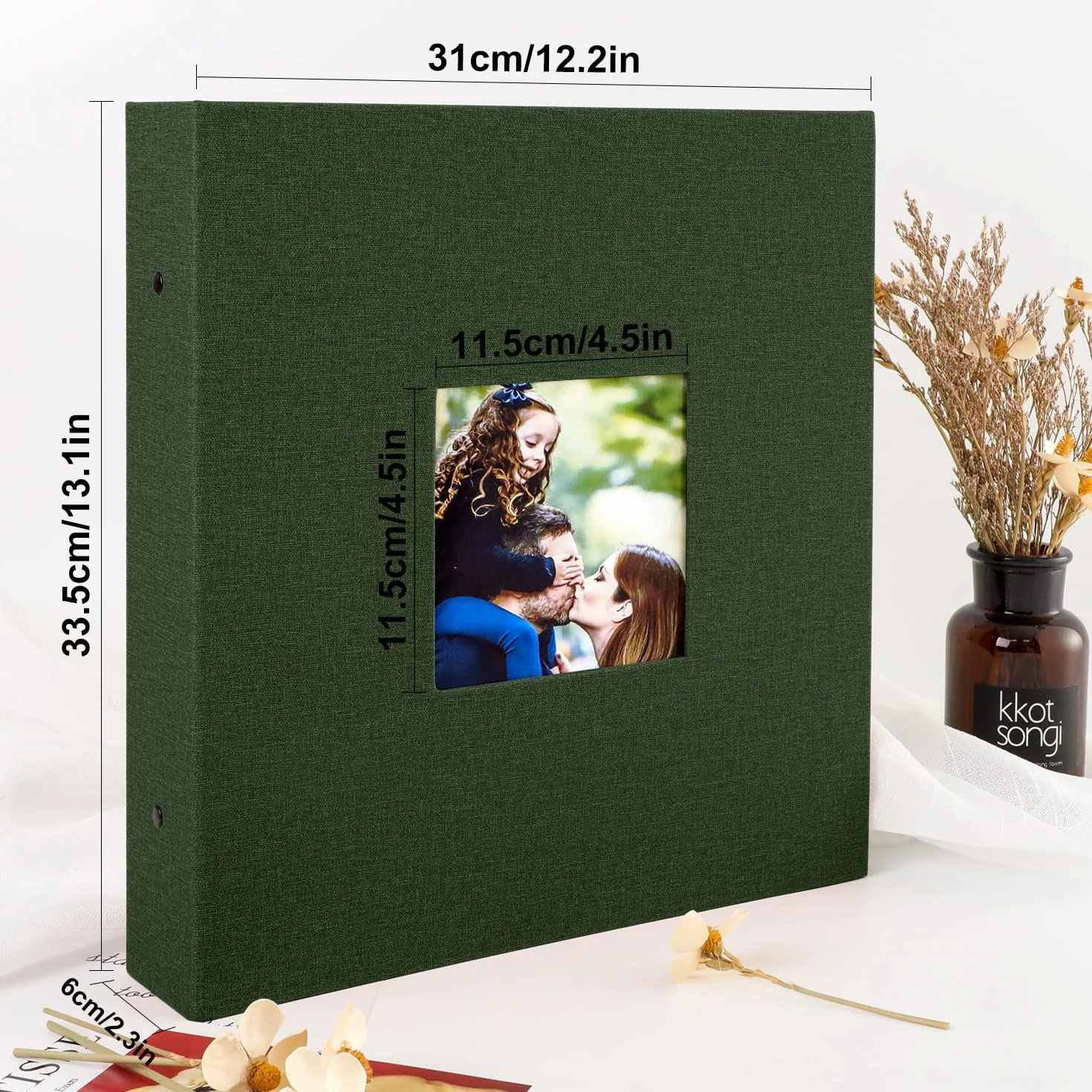 Album Photo 10x15 600 Pochette Grand Format Lin Tissu pour Photos
