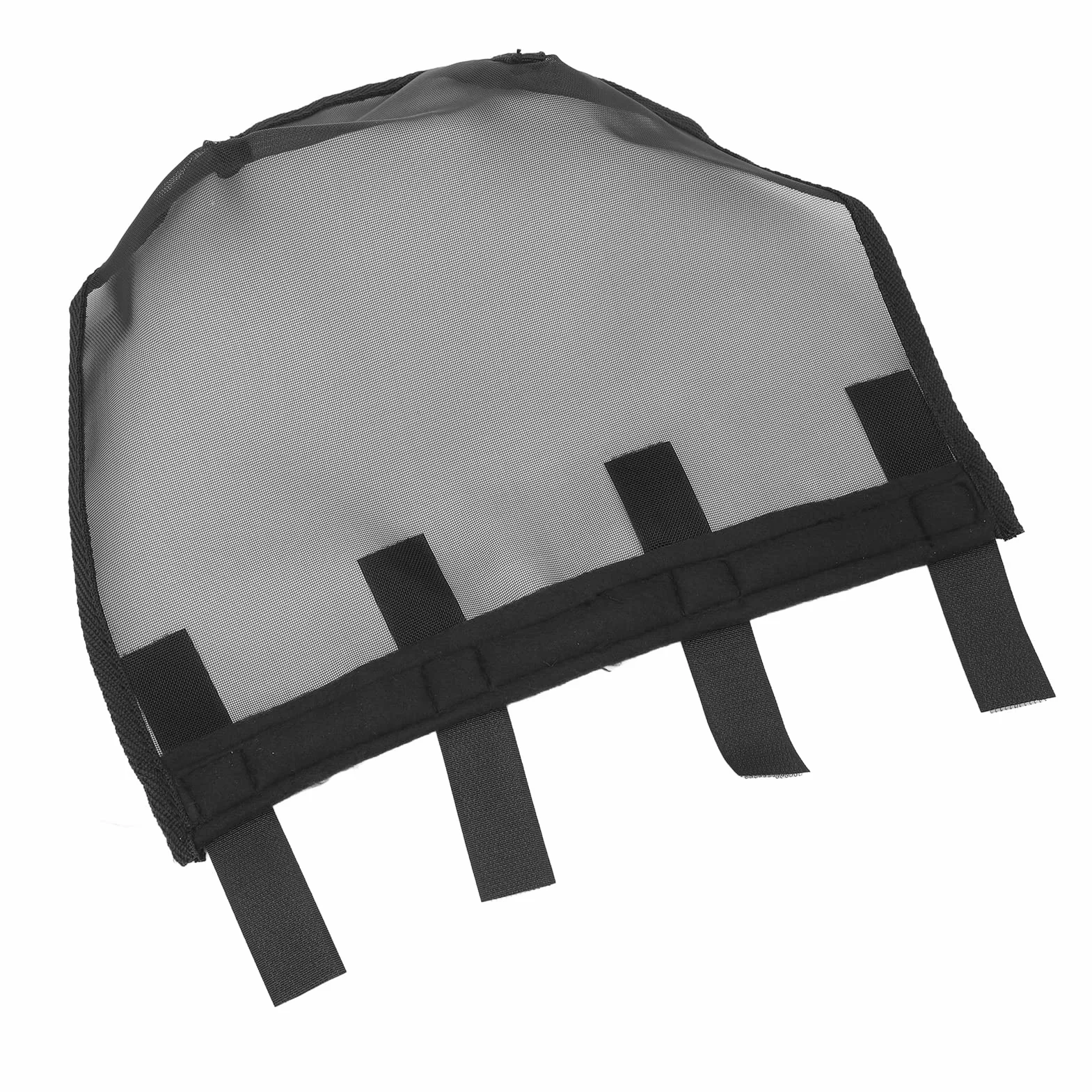 Masque à Mailles Fines Respirant pour Chevaux - Filtre Nasal Anti-Allergies avec Renfort Noir, Taille L