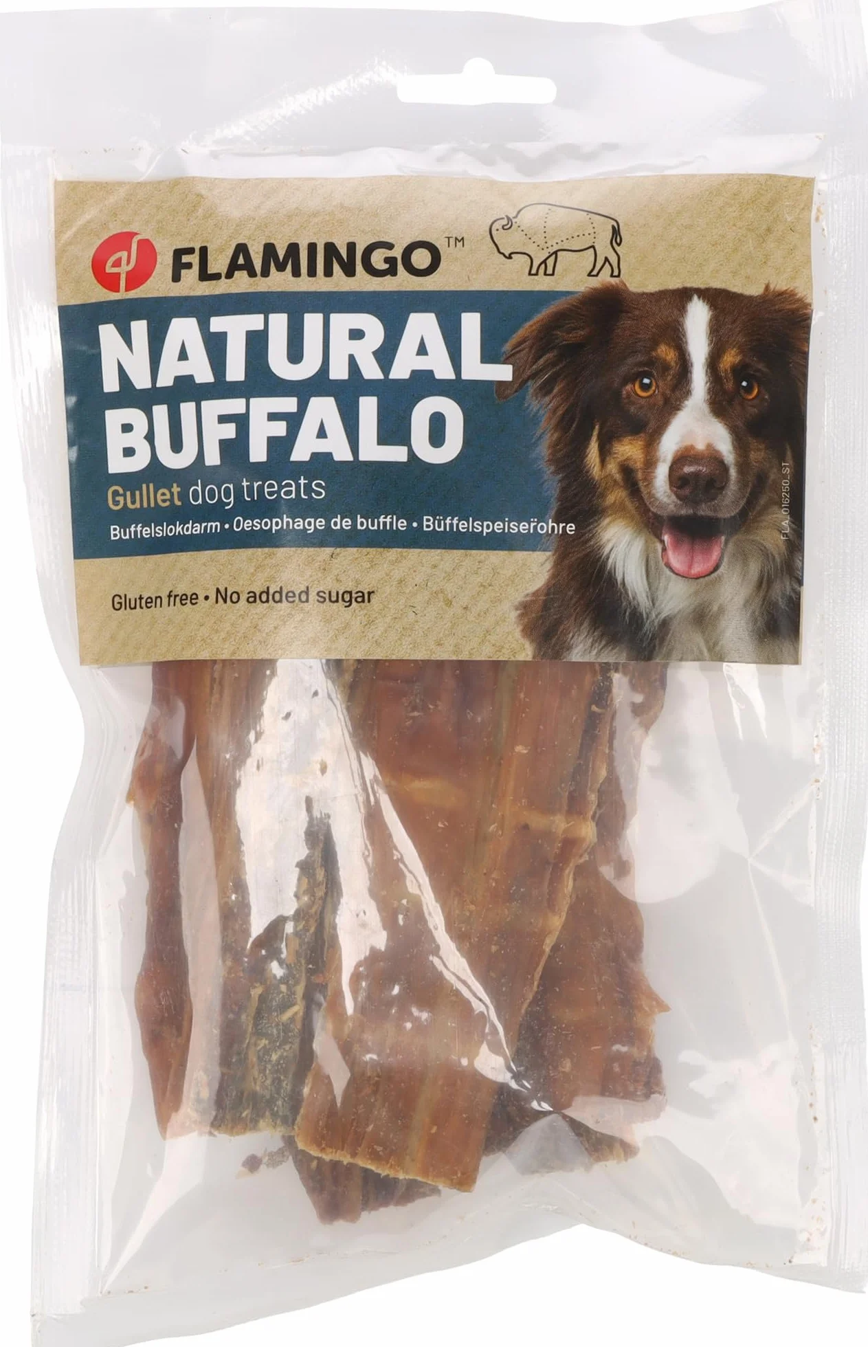 Friandises pour Chien Snack Naturel Œsophage de Buffle Plat 100g sans Gluten sans Sucres Ajoutés sans Additifs