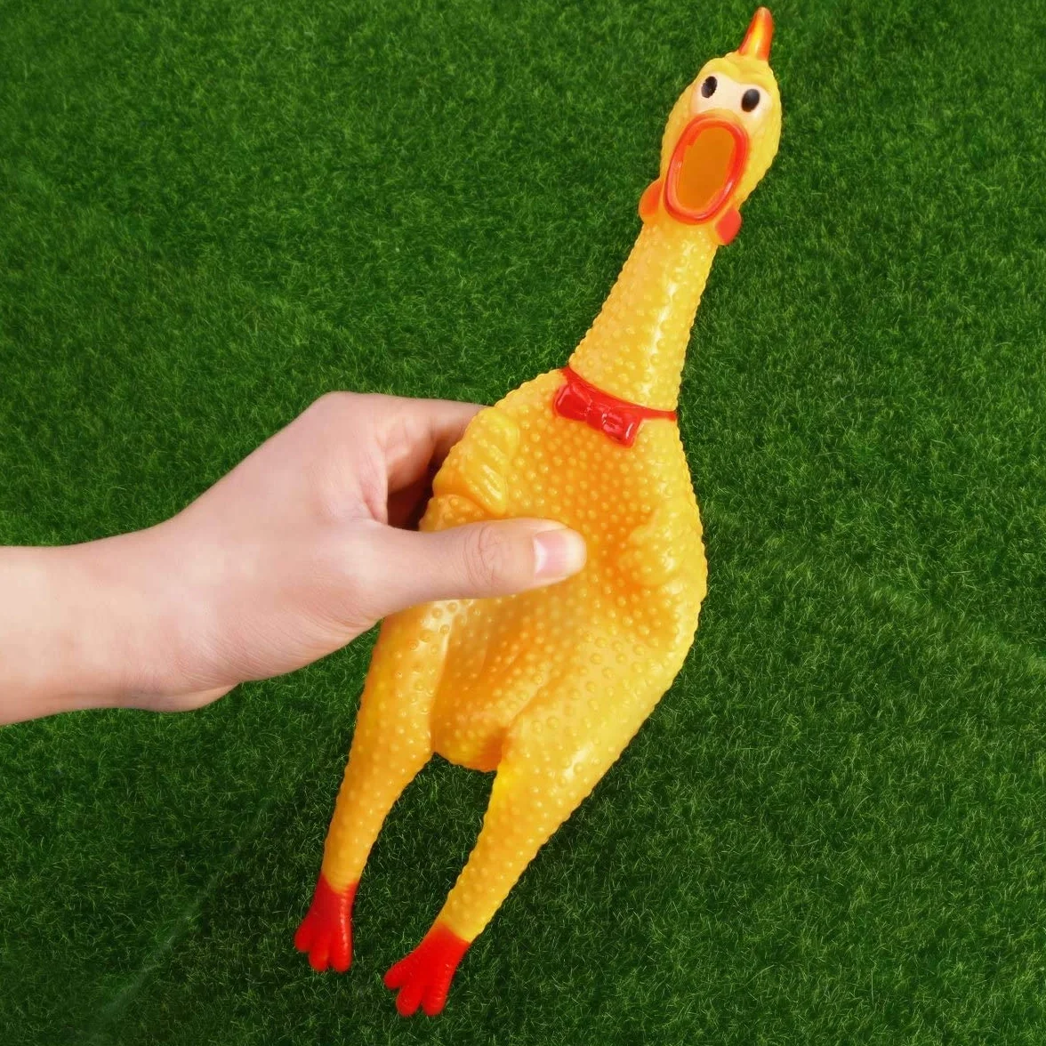 Jouet pour Chien Poulet Hurlant en Caoutchouc Décompression