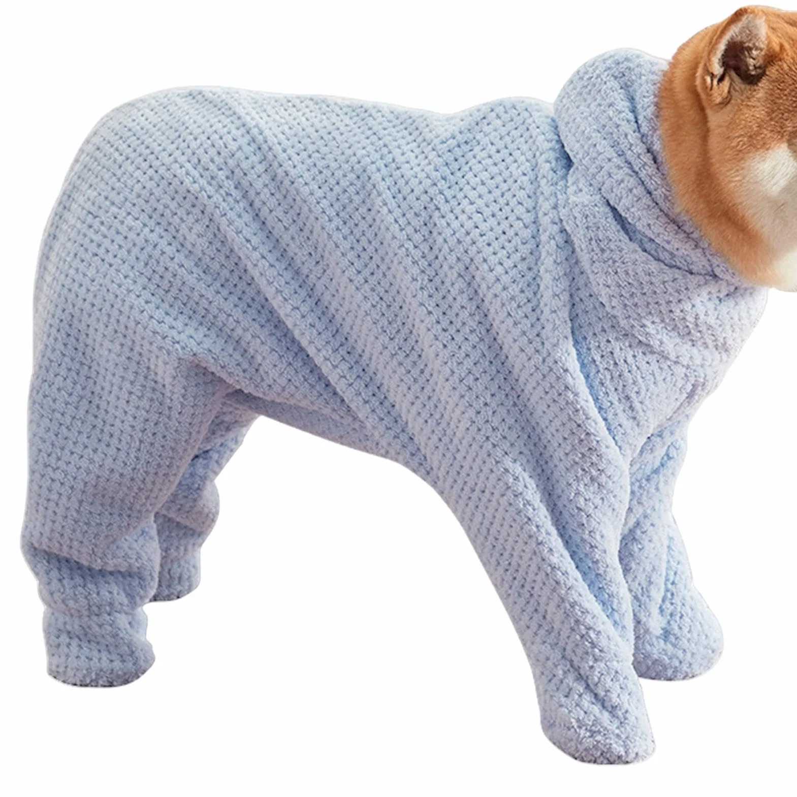Peignoir de bain pour chien à séchage rapide, serviette absorbante, enroulé, accessoires de bain