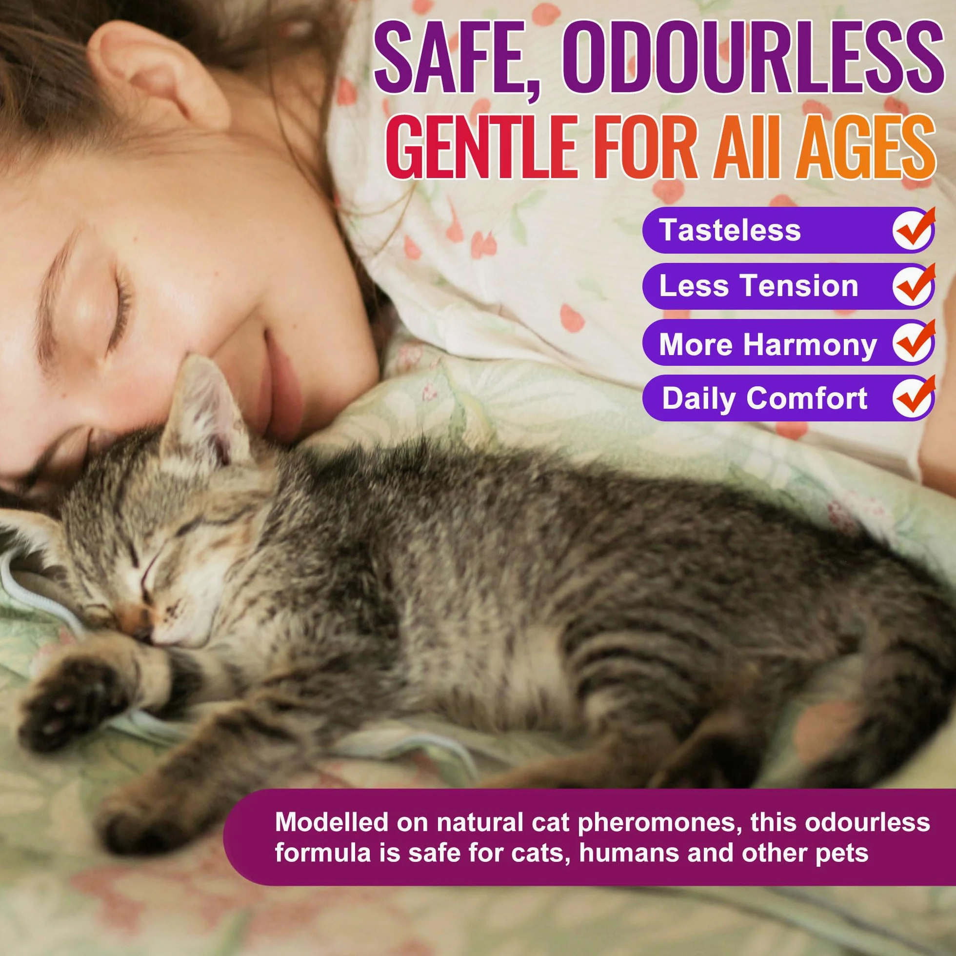 Petstoral Diffuseur de phéromones pour chat avec minuterie, programme intelligent de 4/8/12/24 heures, aide à réduire l'anxiété, la pulvérisation d'urine, les rayures et l'agression pour les maisons